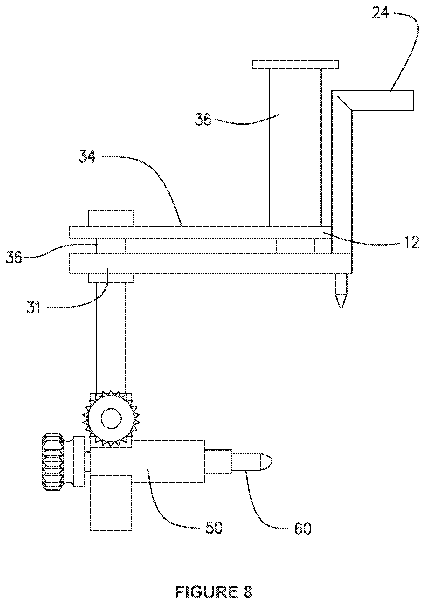 Patent US12303178 Figure 8 – Systems and methods for determining the cure of PMMA intraoperatively after implantation of an orthopedic device