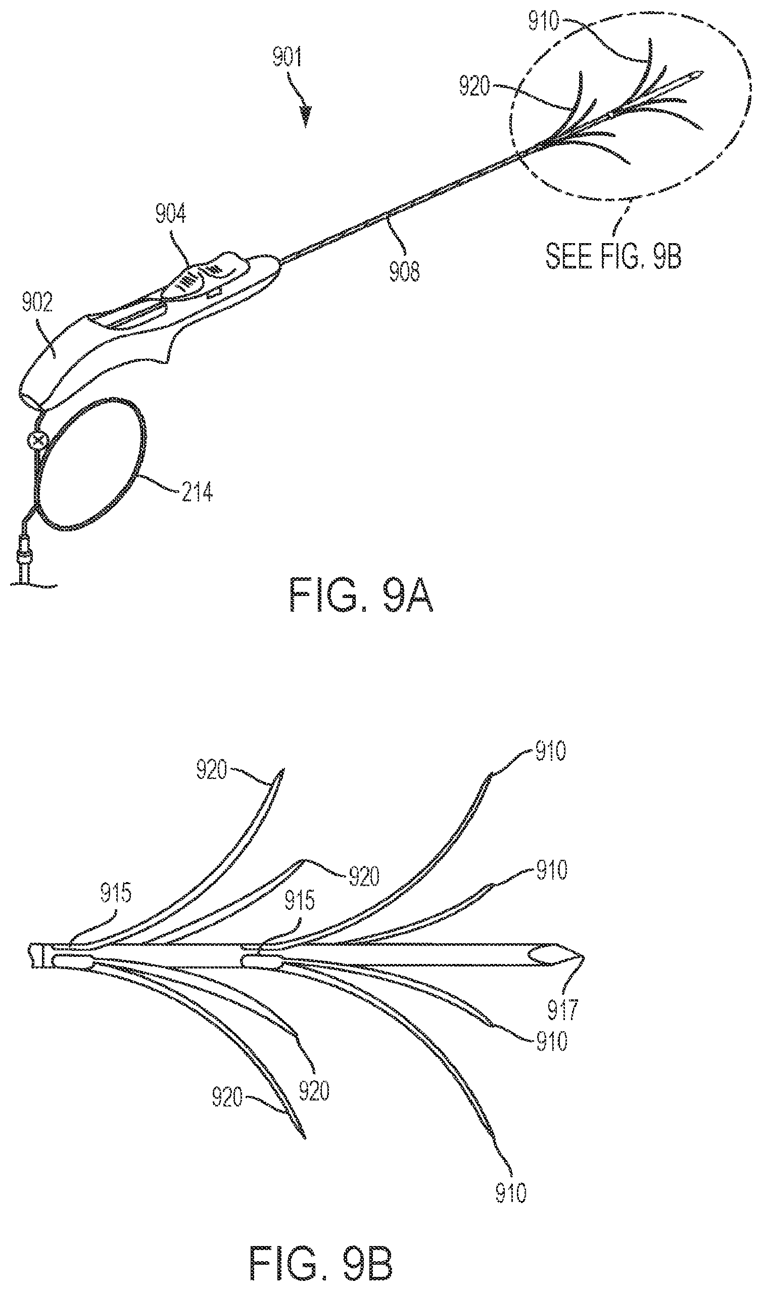 Patent US12303182 Figure 8 – Techniques for irreversible electroporation using a single-pole tine-style internal device communicating with an external surface electrode