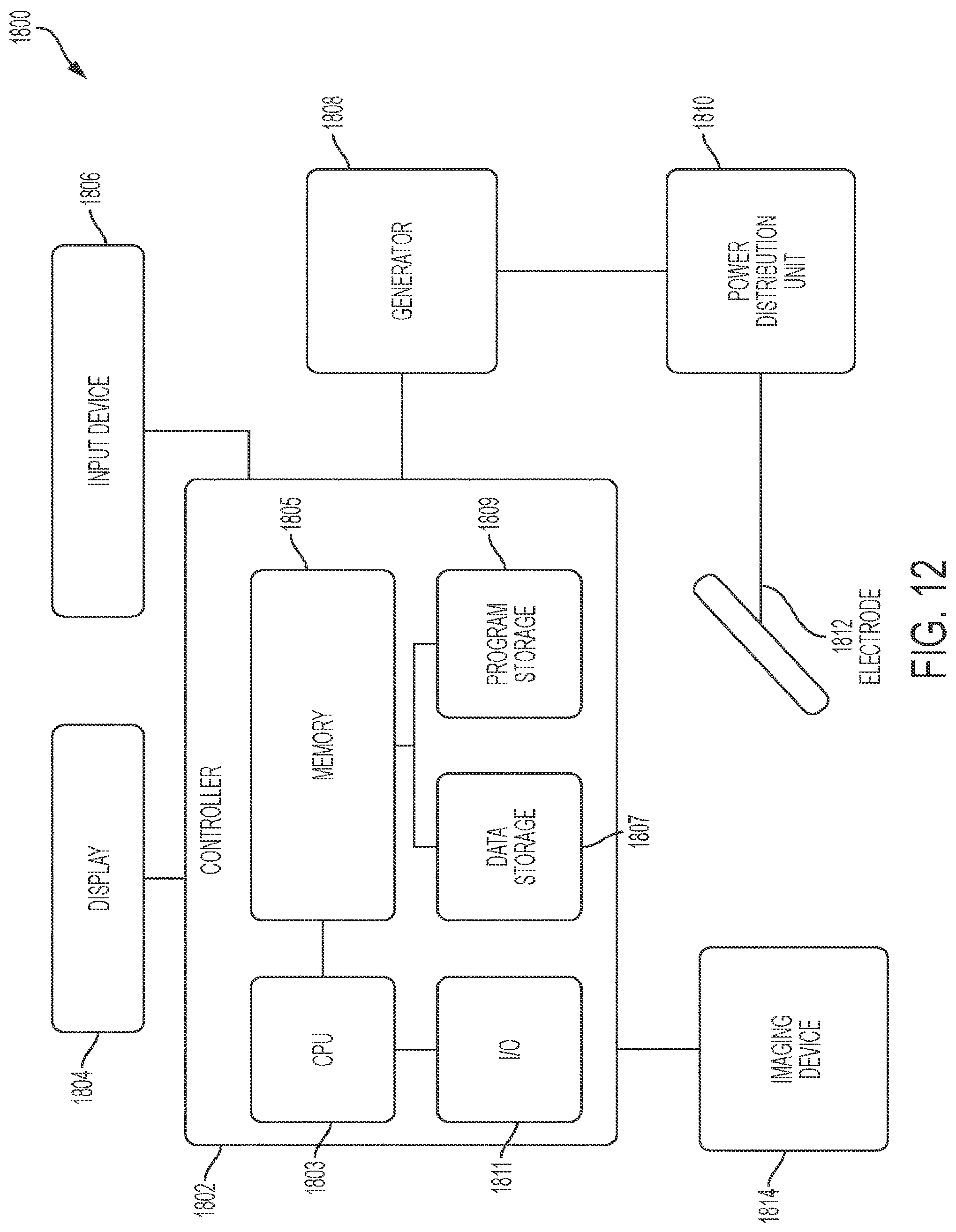 Patent US12303182 Figure 11 – Techniques for irreversible electroporation using a single-pole tine-style internal device communicating with an external surface electrode