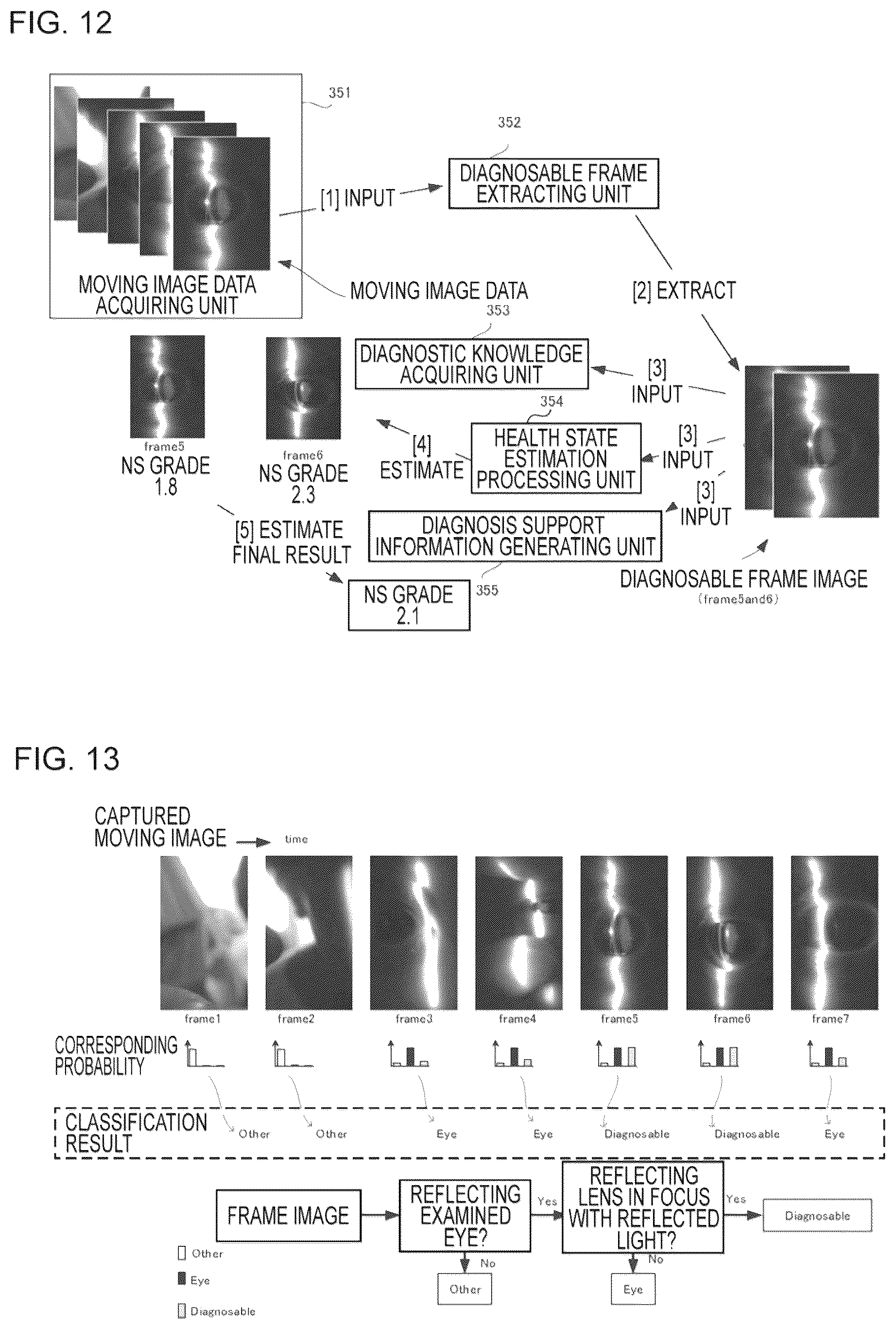Patent US12303200 Figure 12 – Diagnosis support device, diagnosis support system, and program