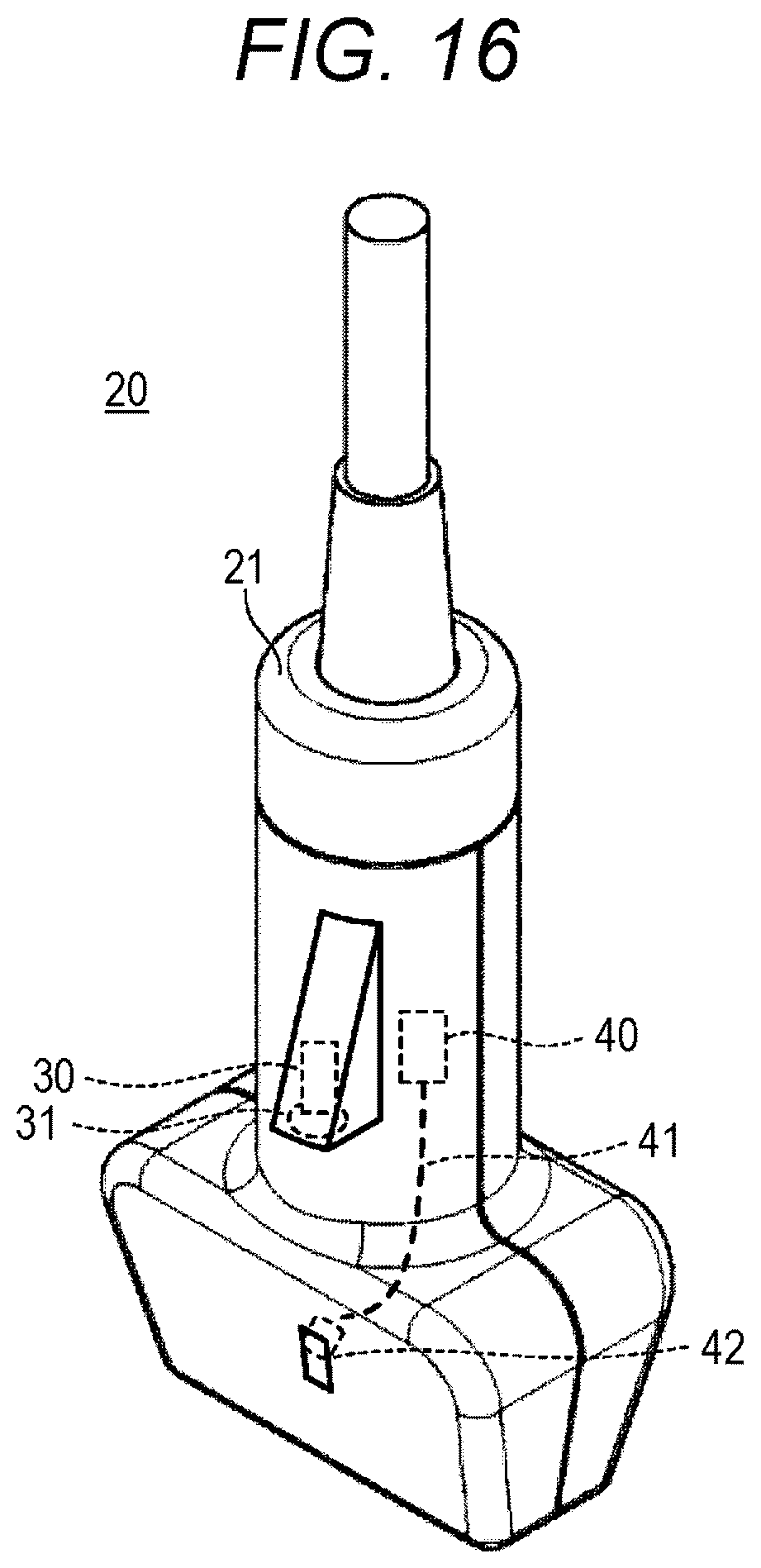 Patent US12303212 Figure 16 – Ultrasonic diagnostic apparatus, ultrasonic probe, and attachment for ultrasonic probe