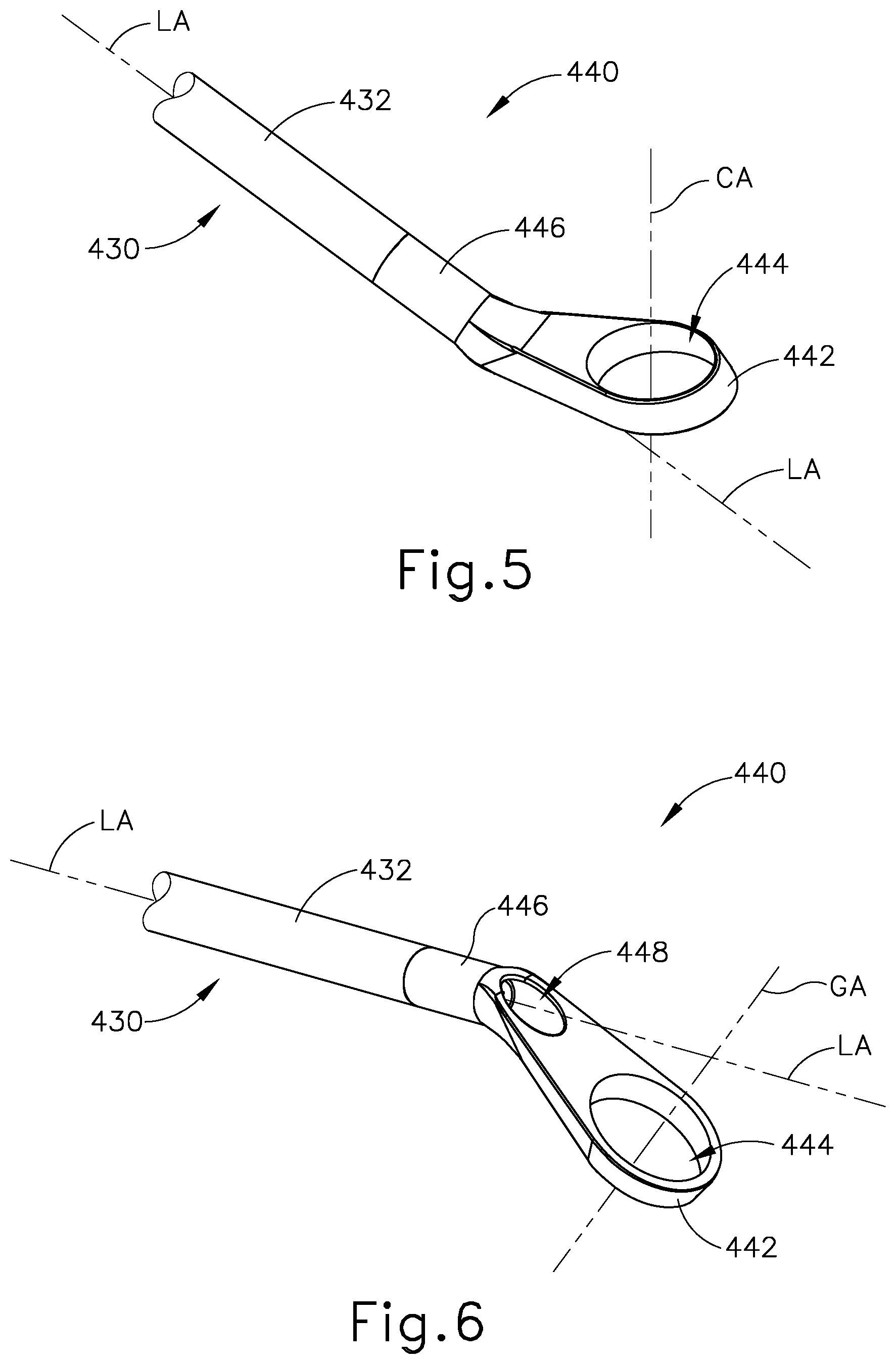 Patent US12303215 Figure 5 – Curette with navigation sensor
