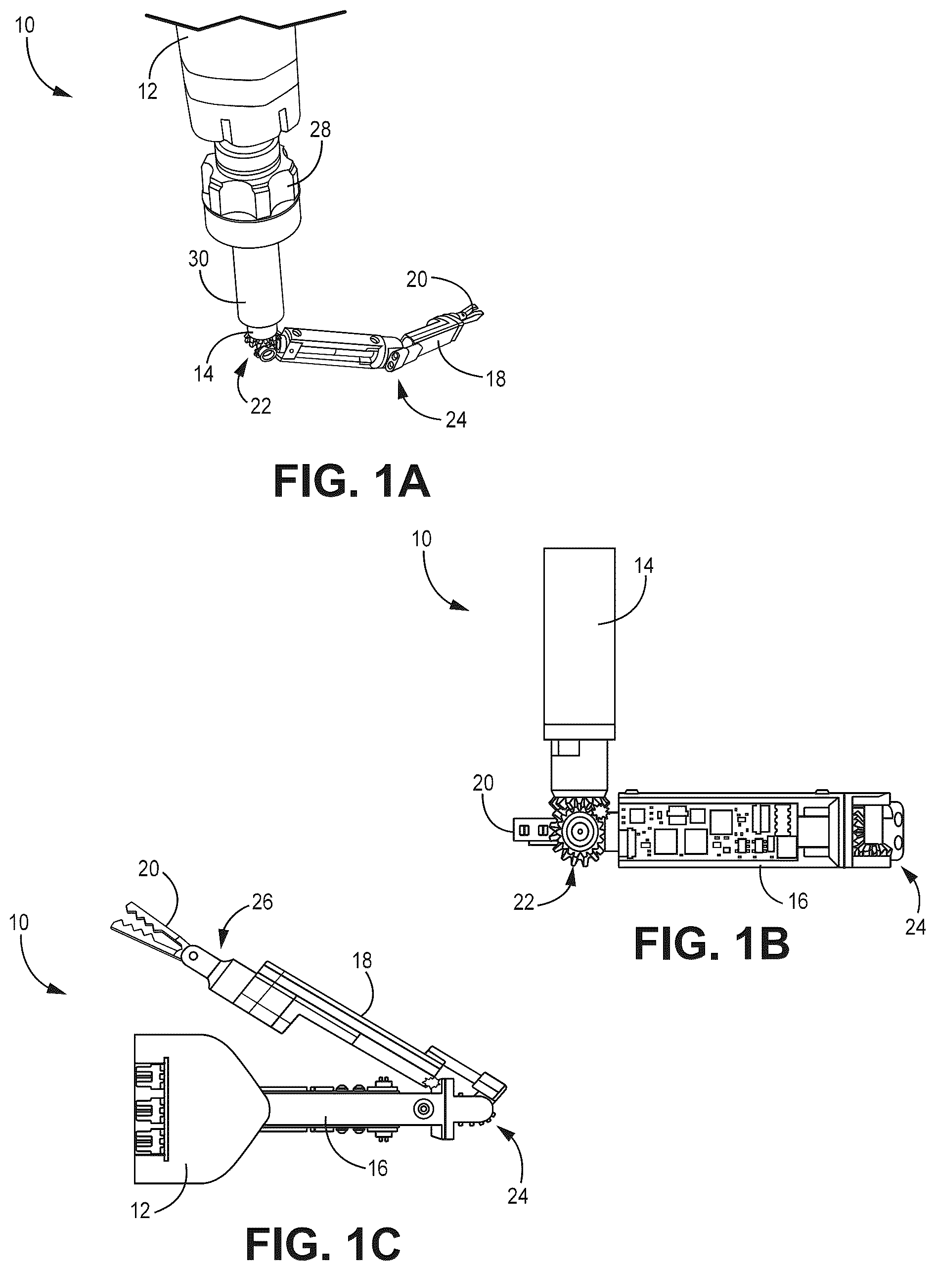 Patent US12303221 Figure 1 – Single-arm robotic device with compact joint design and related systems and methods