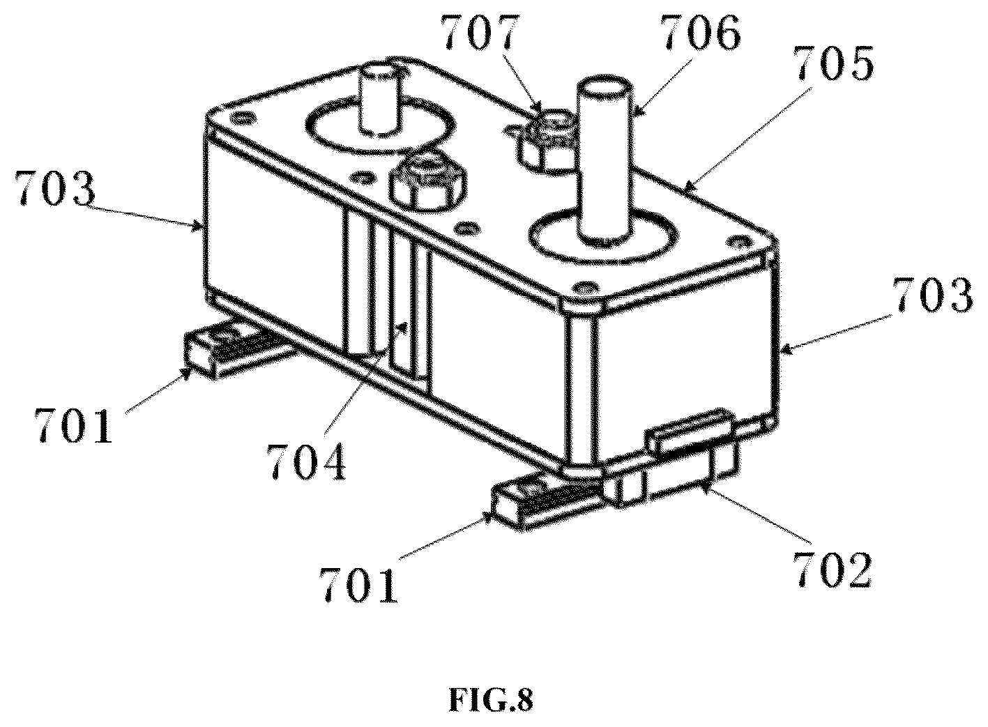 Patent US12303223 Figure 8 – Slave-side propelling device and controlling method for interventional surgical robot