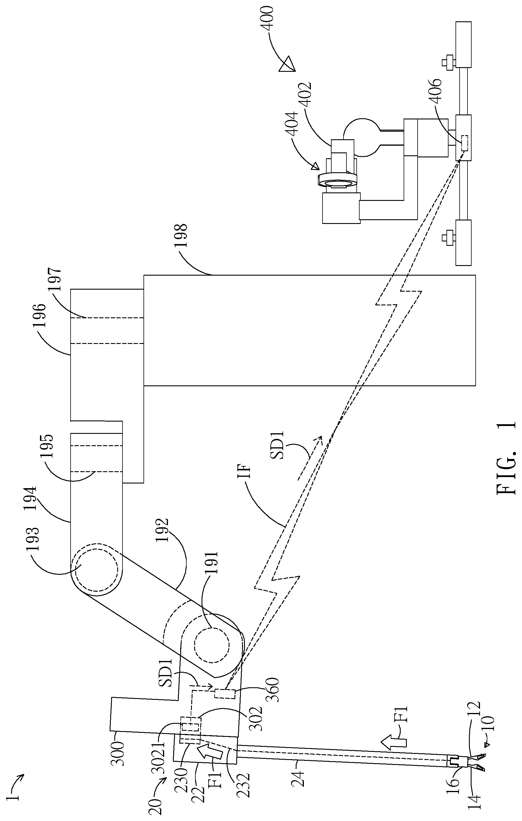 Patent US12303224 Figure 1 – Surgical robot