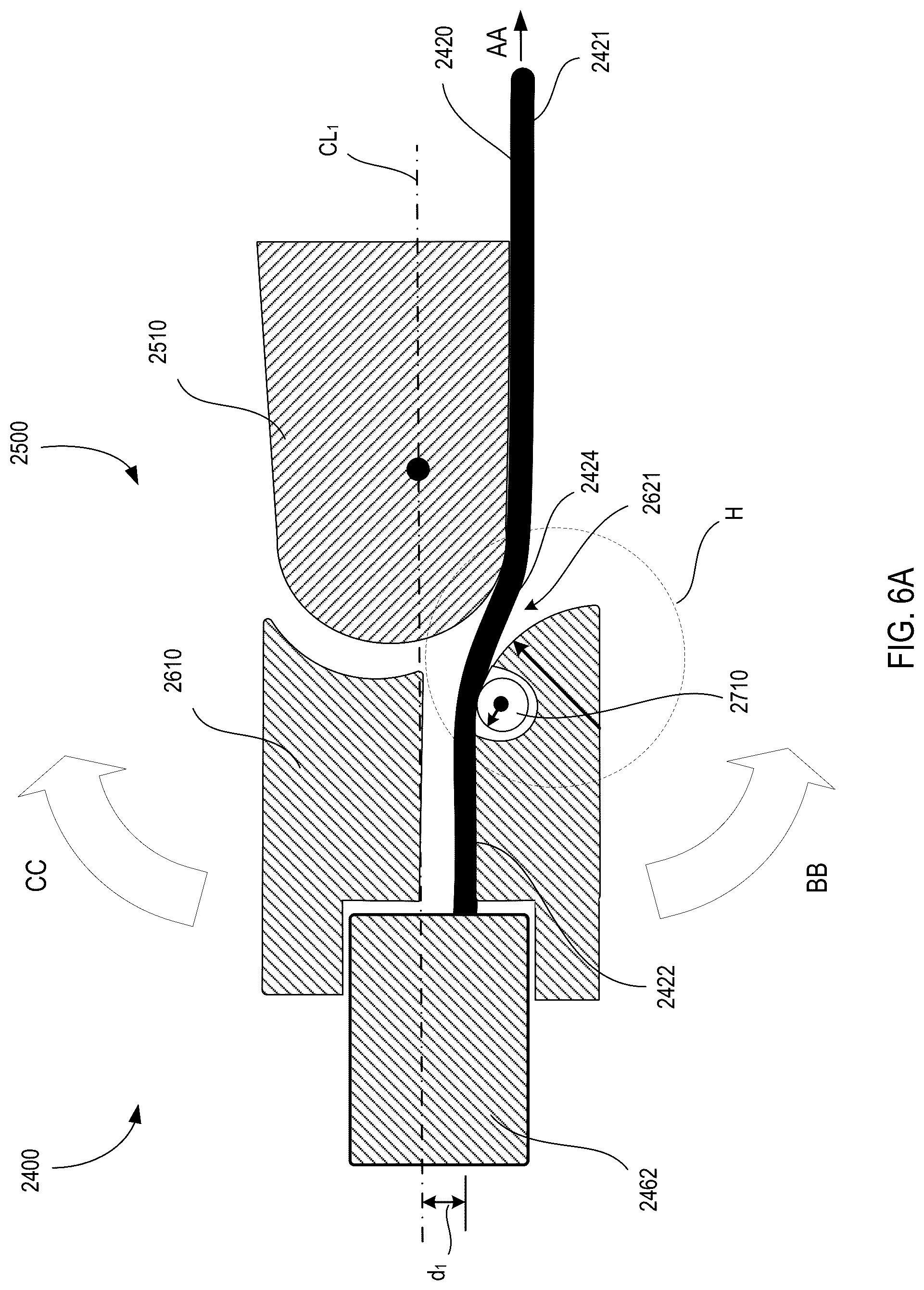Patent US12303226 Figure 5 – Low-friction medical tools having roller-assisted tension members