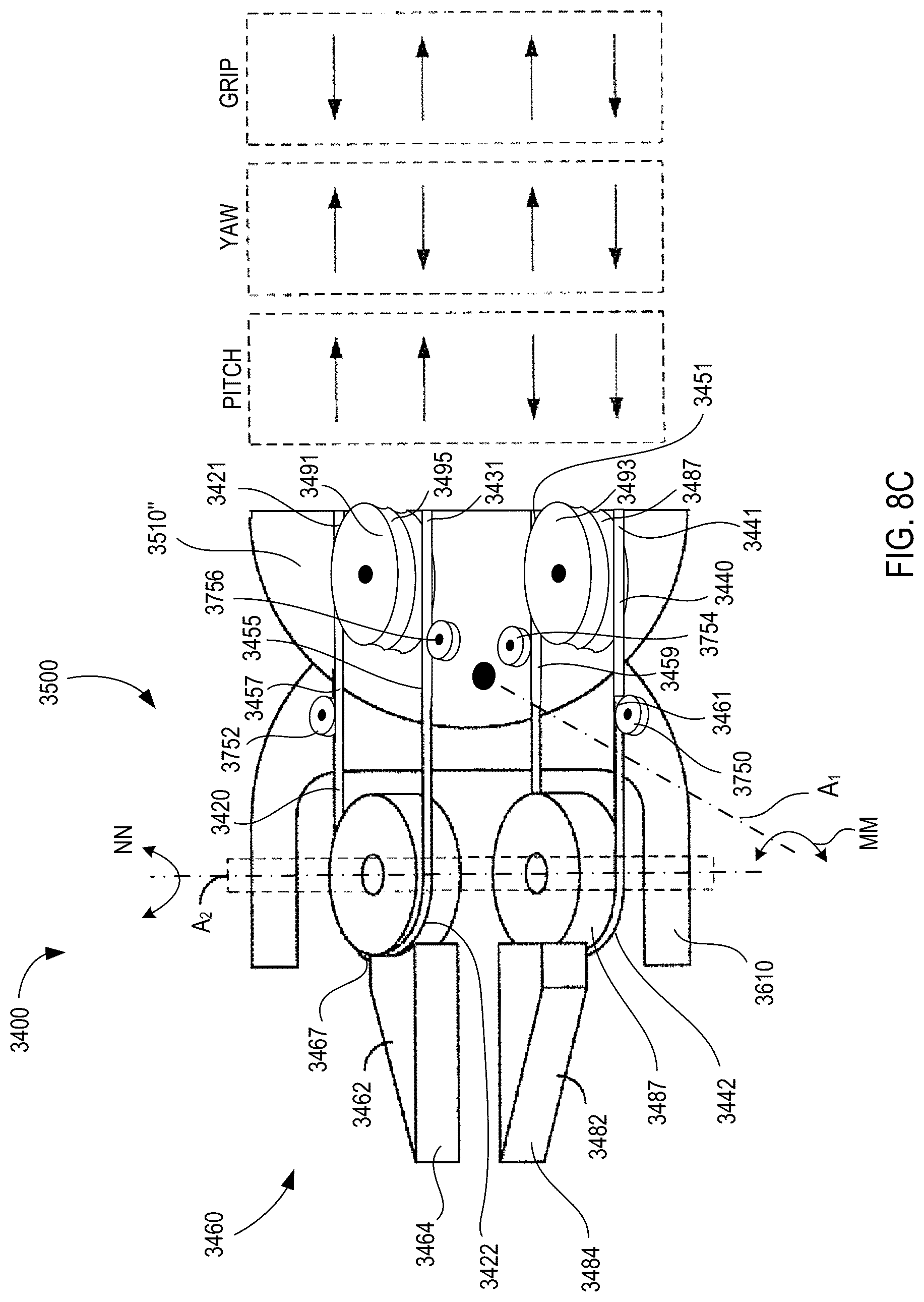 Patent US12303226 Figure 11 – Low-friction medical tools having roller-assisted tension members