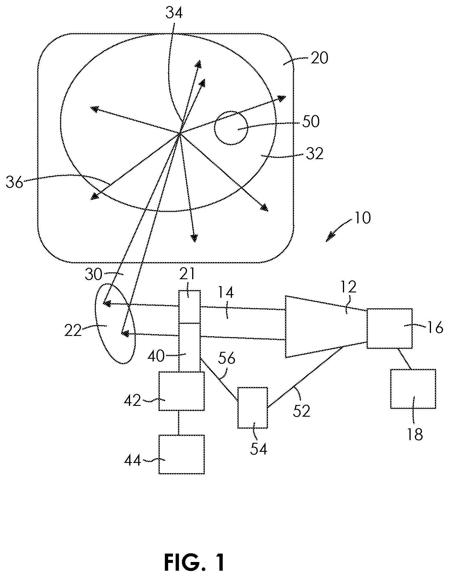 Patent US12303234 Figure 1 – Diffuse acoustic confocal imager