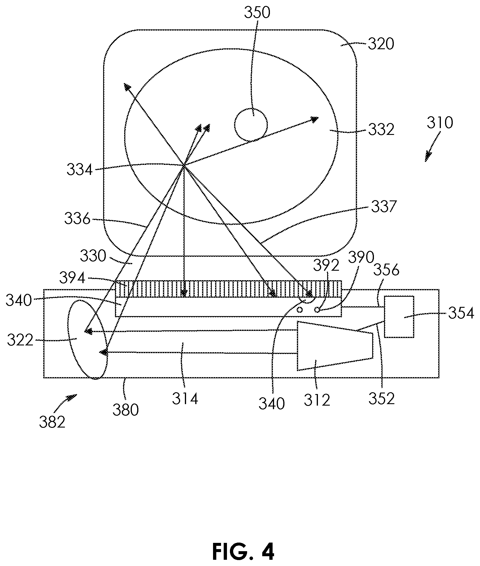 Patent US12303234 Figure 4 – Diffuse acoustic confocal imager
