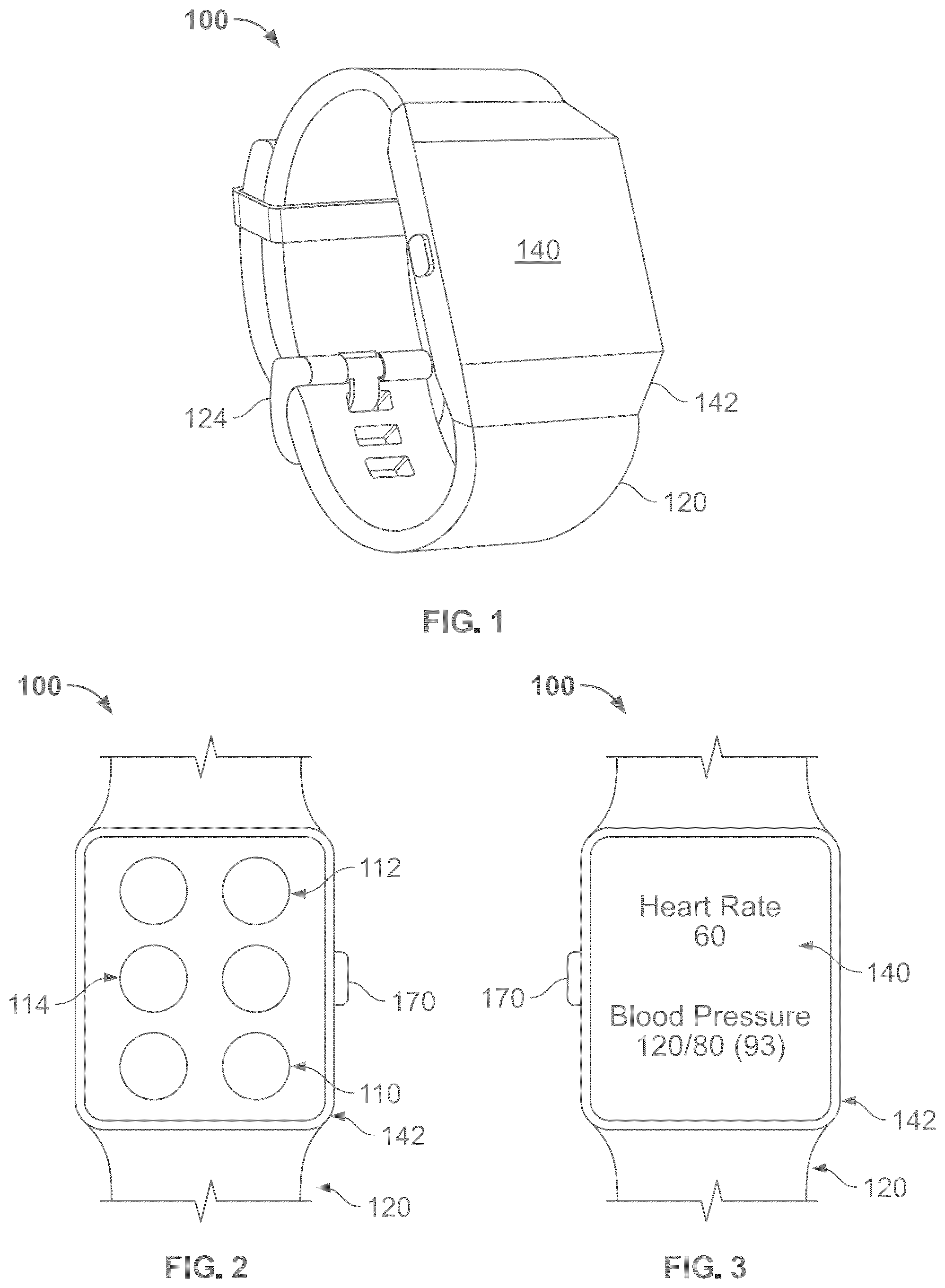 Patent US12303240 Figure 1 – Non-invasive non-compressive blood pressure monitoring device