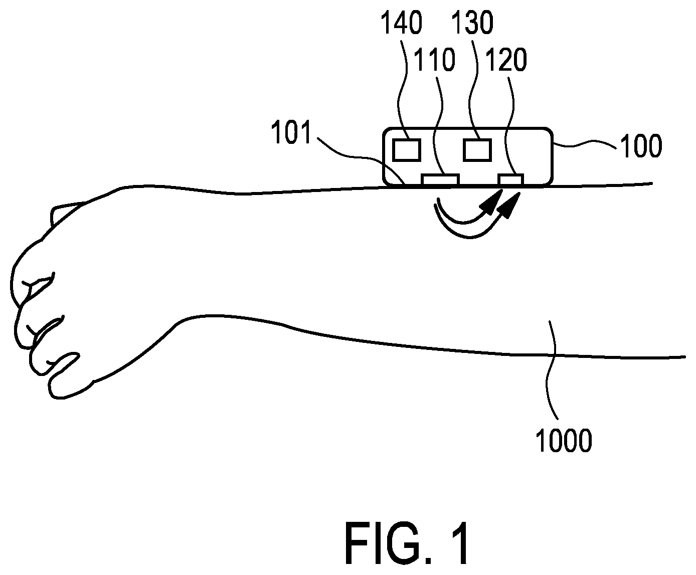 Patent US12303242 Figure 1 – Optical vital signs sensor