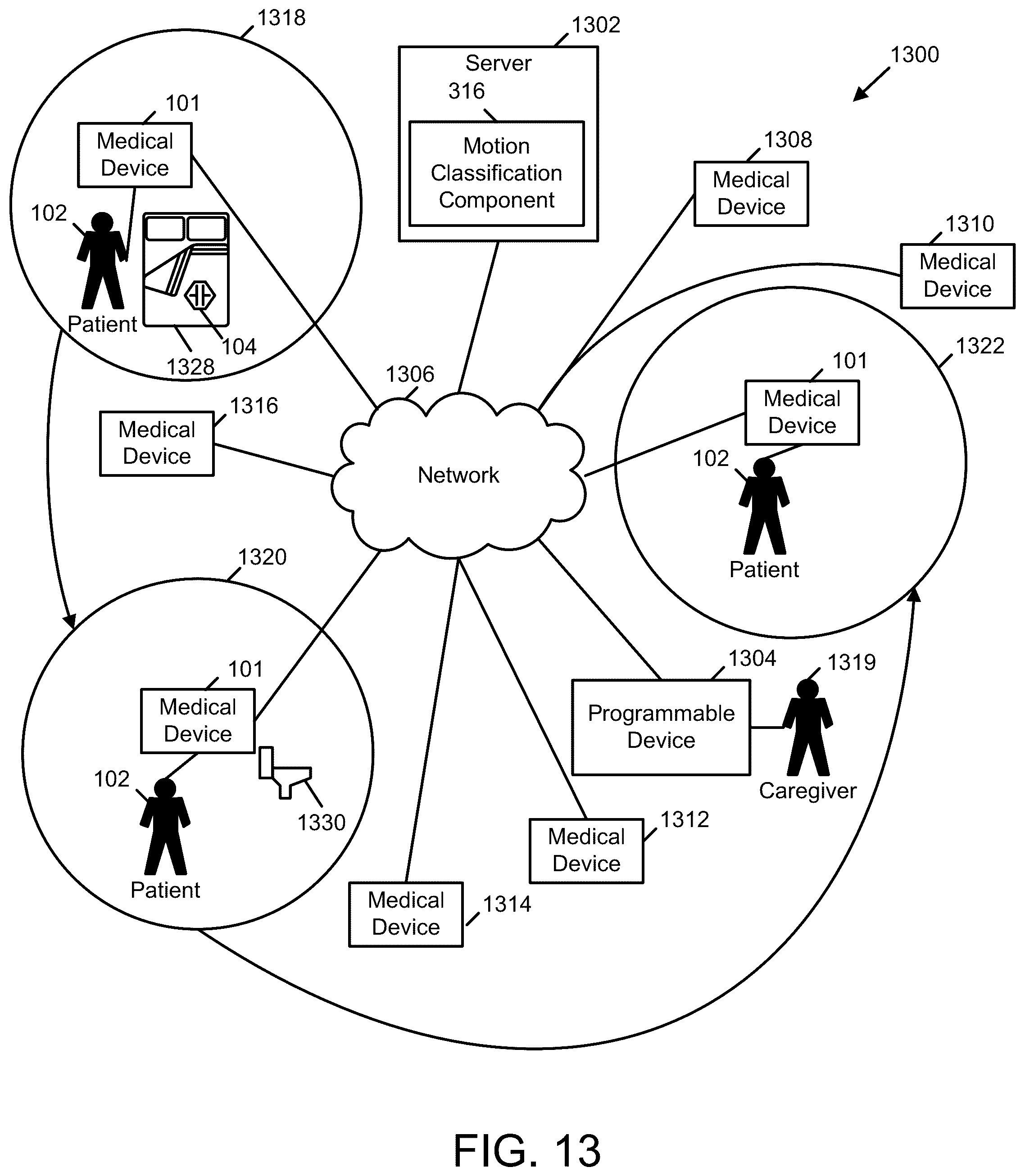 Patent US12303253 Figure 13 – Systems and methods of tracking patient movement