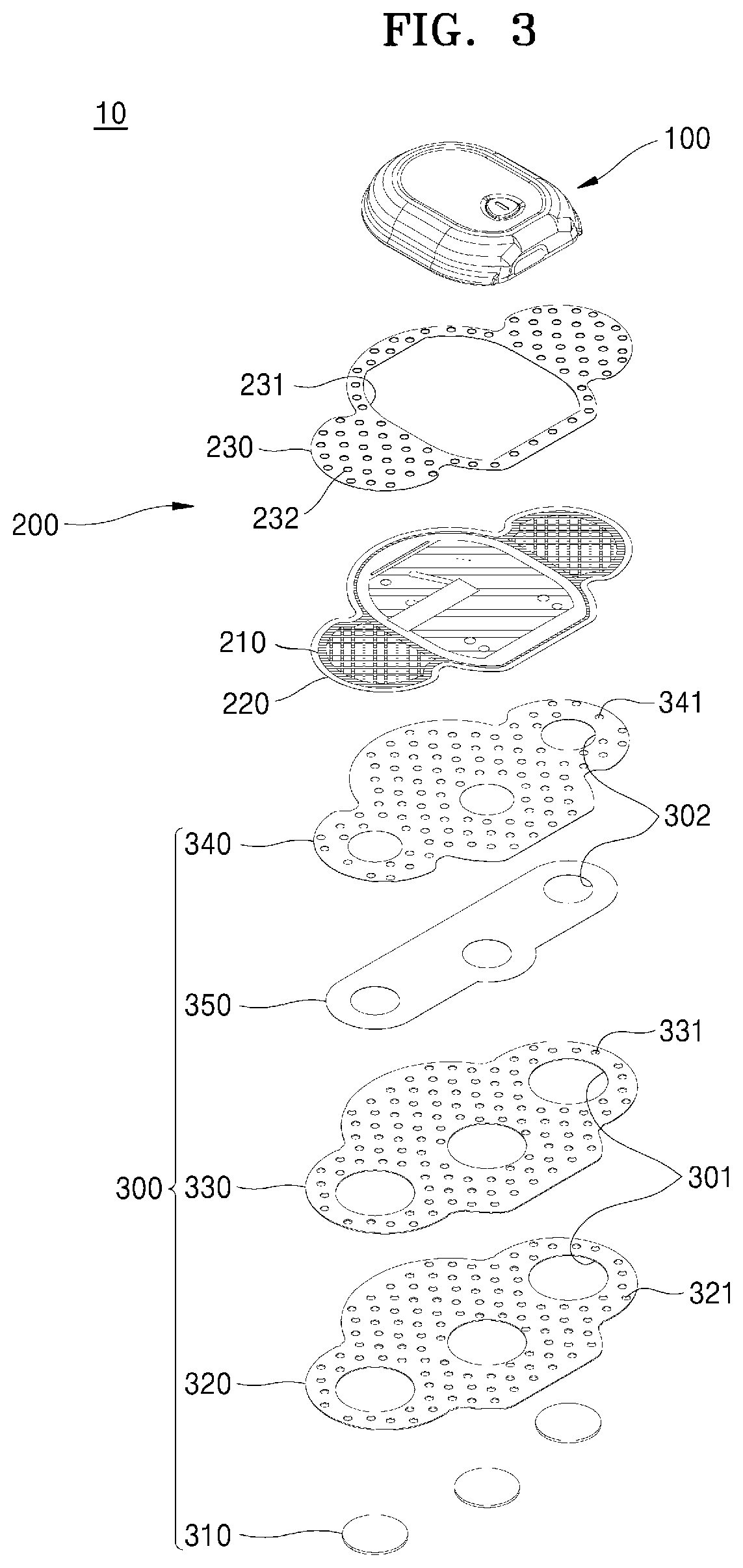 Patent US12303276 Figure 3 – Wearable device including structure for preventing noise caused by static electricity