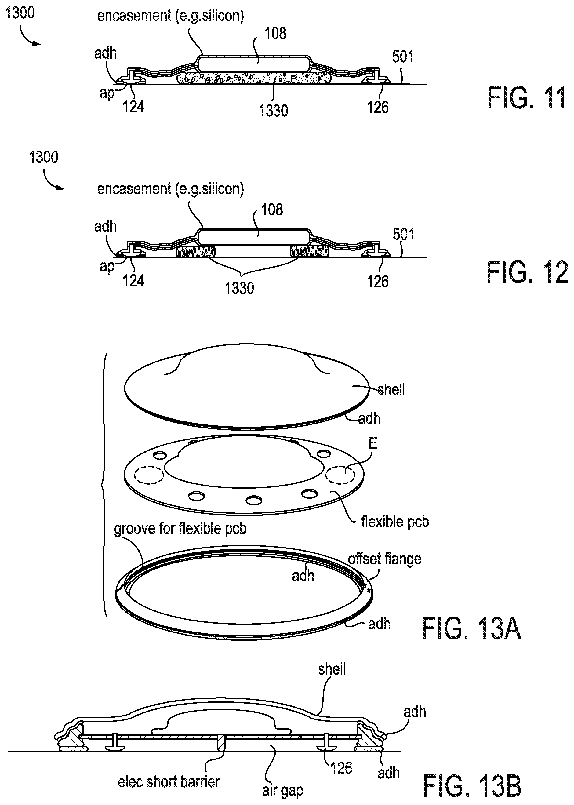 Patent US12303277 Figure 11 – Device features and design elements for long-term adhesion