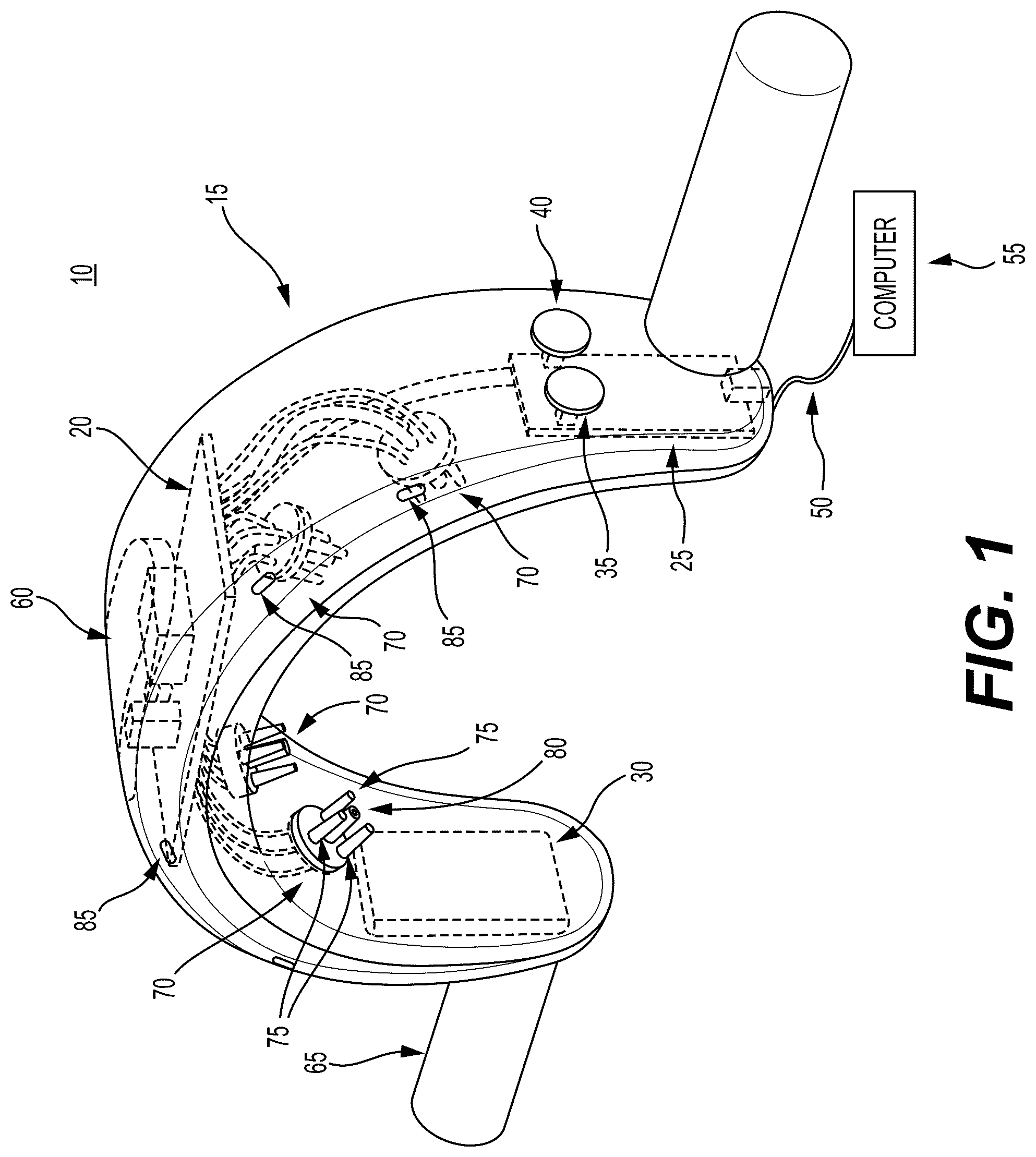 Patent US12303284 Figure 1 – System and method for detecting brain abnormalities using backscattered radiation