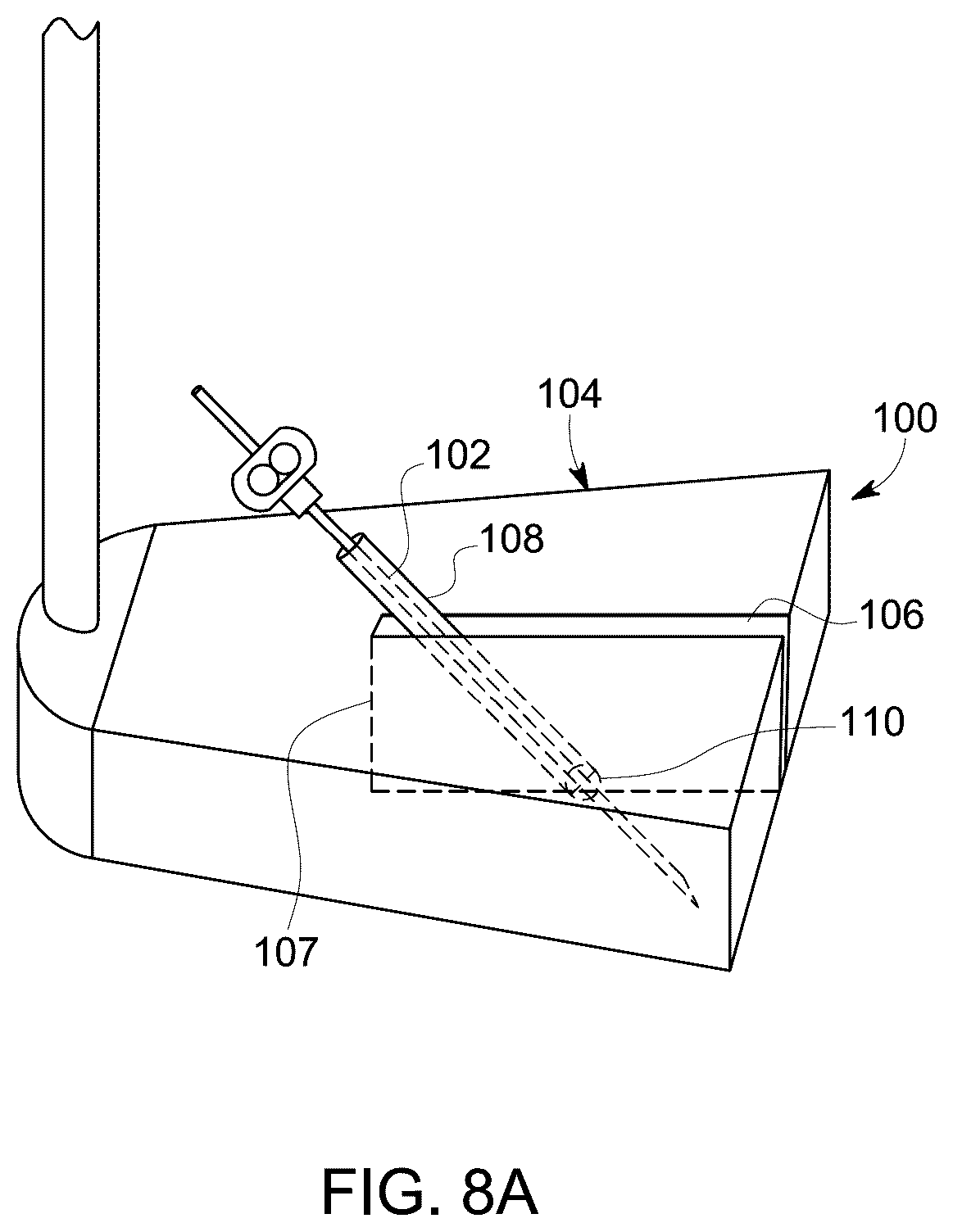 Patent US12303321 Figure 10 – Ultrasound probe with an integrated needle assembly and a computer program product, a method and a system for providing a path for inserting a needle of the ultrasound probe