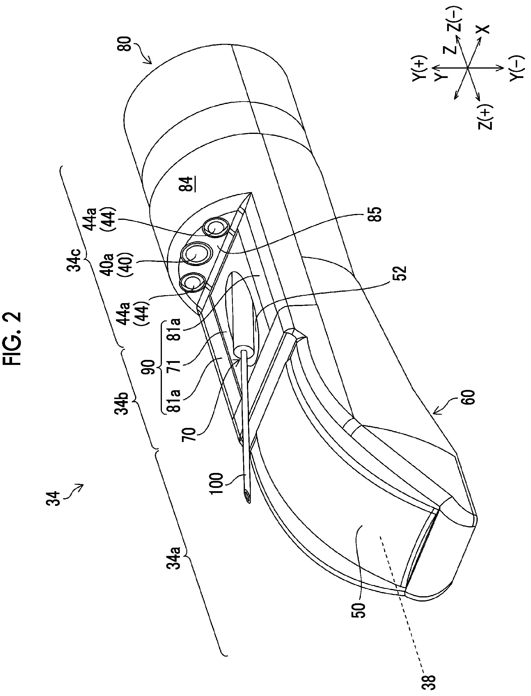 Patent US12303328 Figure 2 – Ultrasonic endoscope and distal end unit thereof