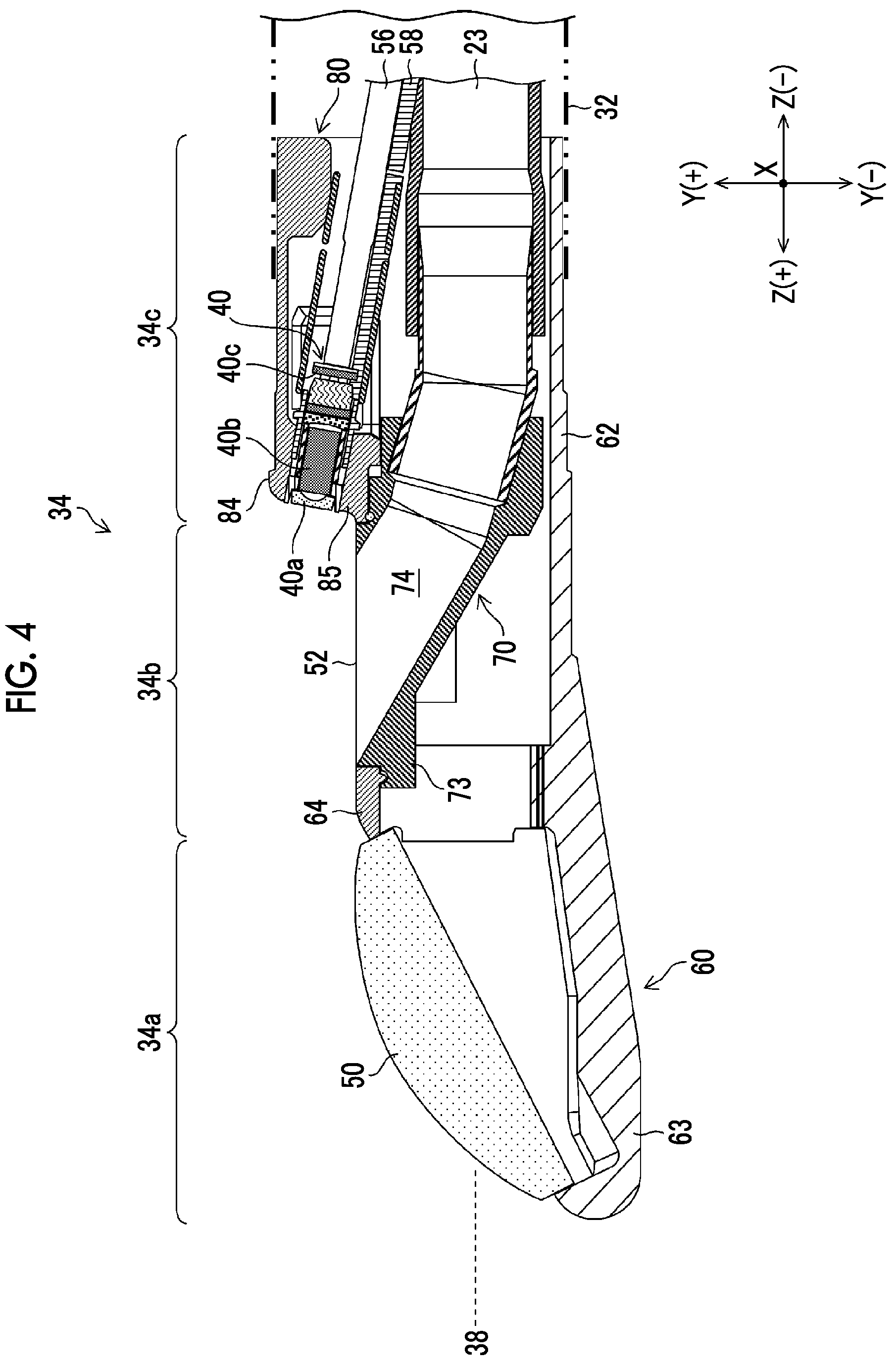 Patent US12303328 Figure 4 – Ultrasonic endoscope and distal end unit thereof