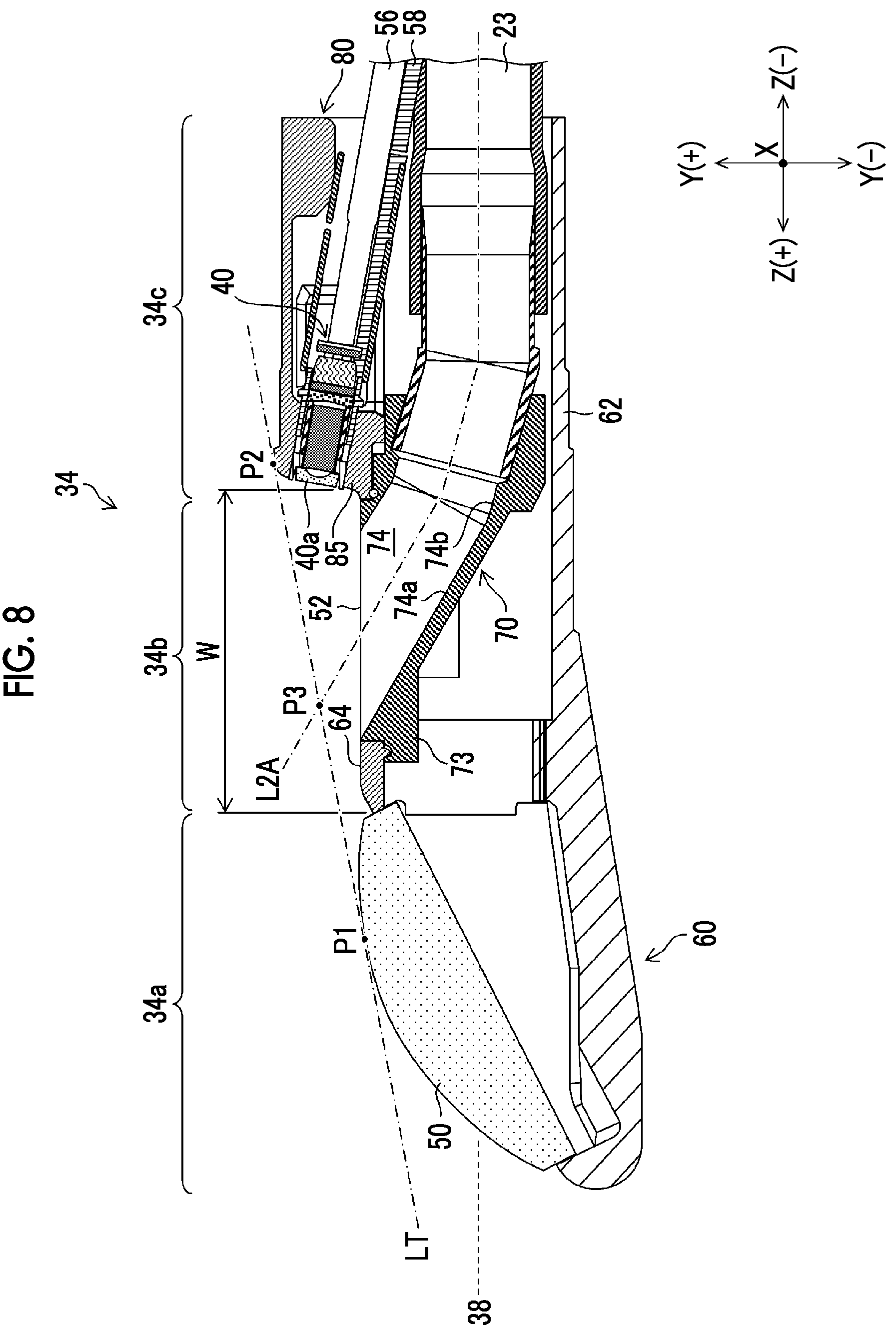 Patent US12303328 Figure 8 – Ultrasonic endoscope and distal end unit thereof