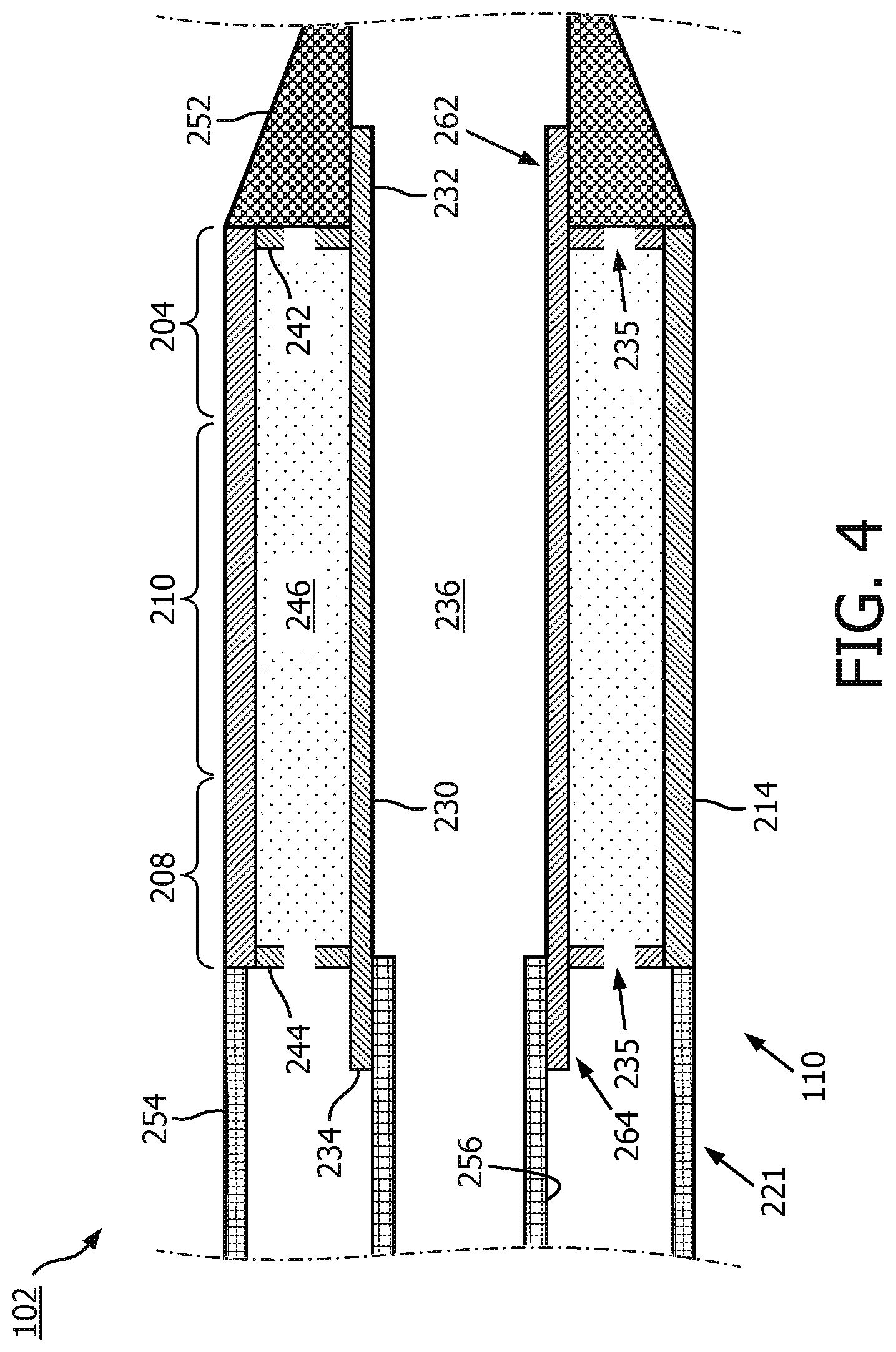 Patent US12303329 Figure 4 – Fluid barrier for intraluminal ultrasound imaging and associated devices, systems, and methods