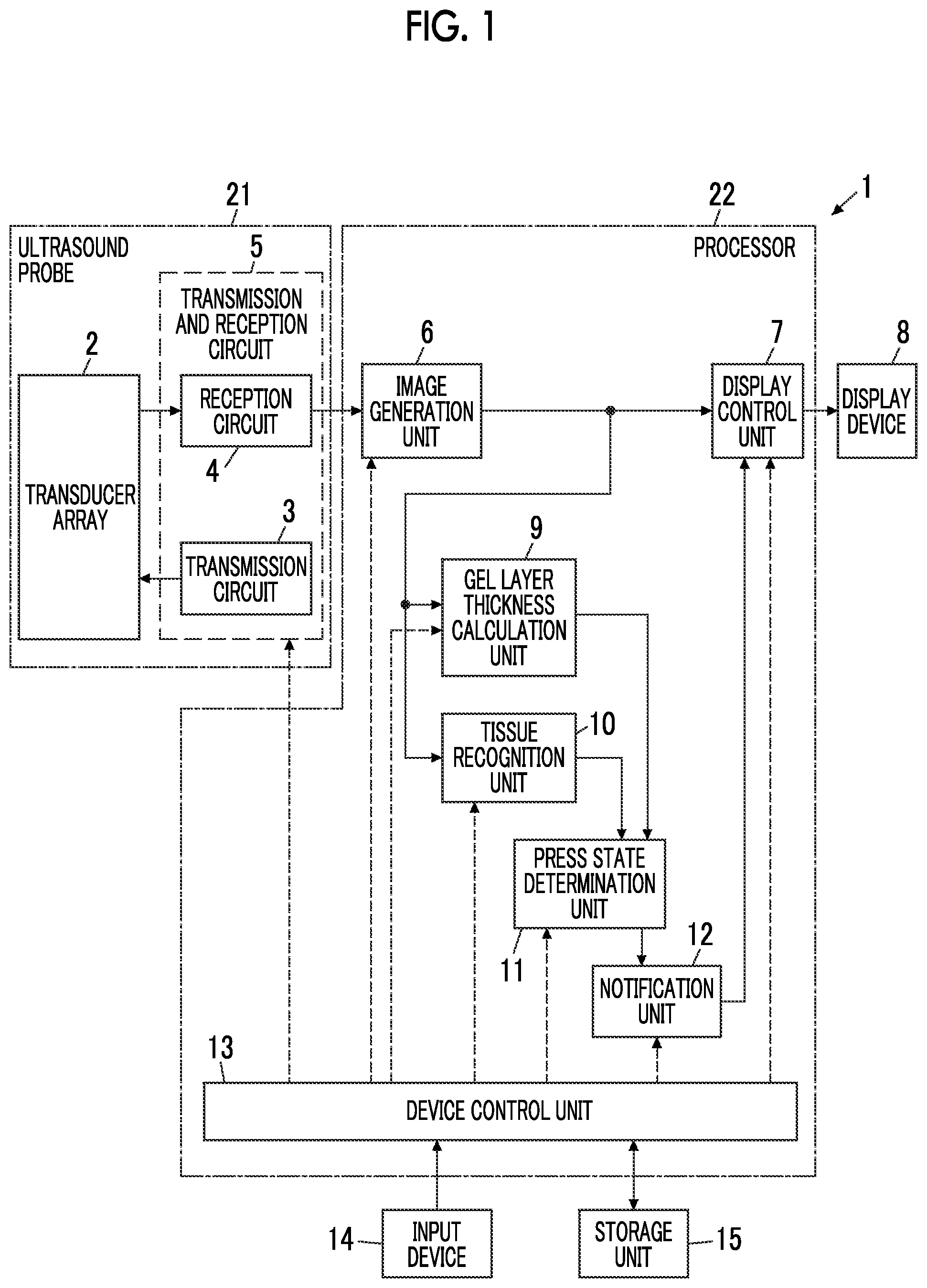 Patent US12303331 Figure 1 – Ultrasound diagnostic apparatus and control method of ultrasound diagnostic apparatus