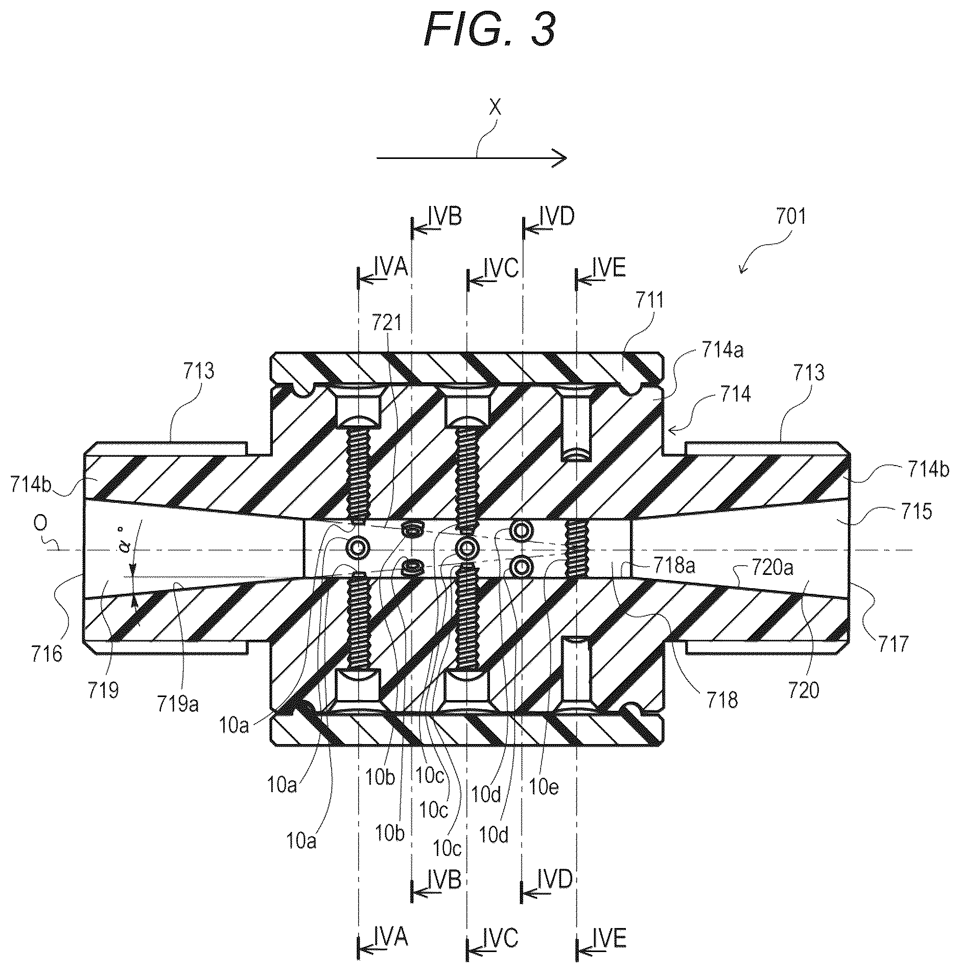 Patent US12303342 Figure 3 – Liquid processing nozzle for purifying liquid piping of dental device