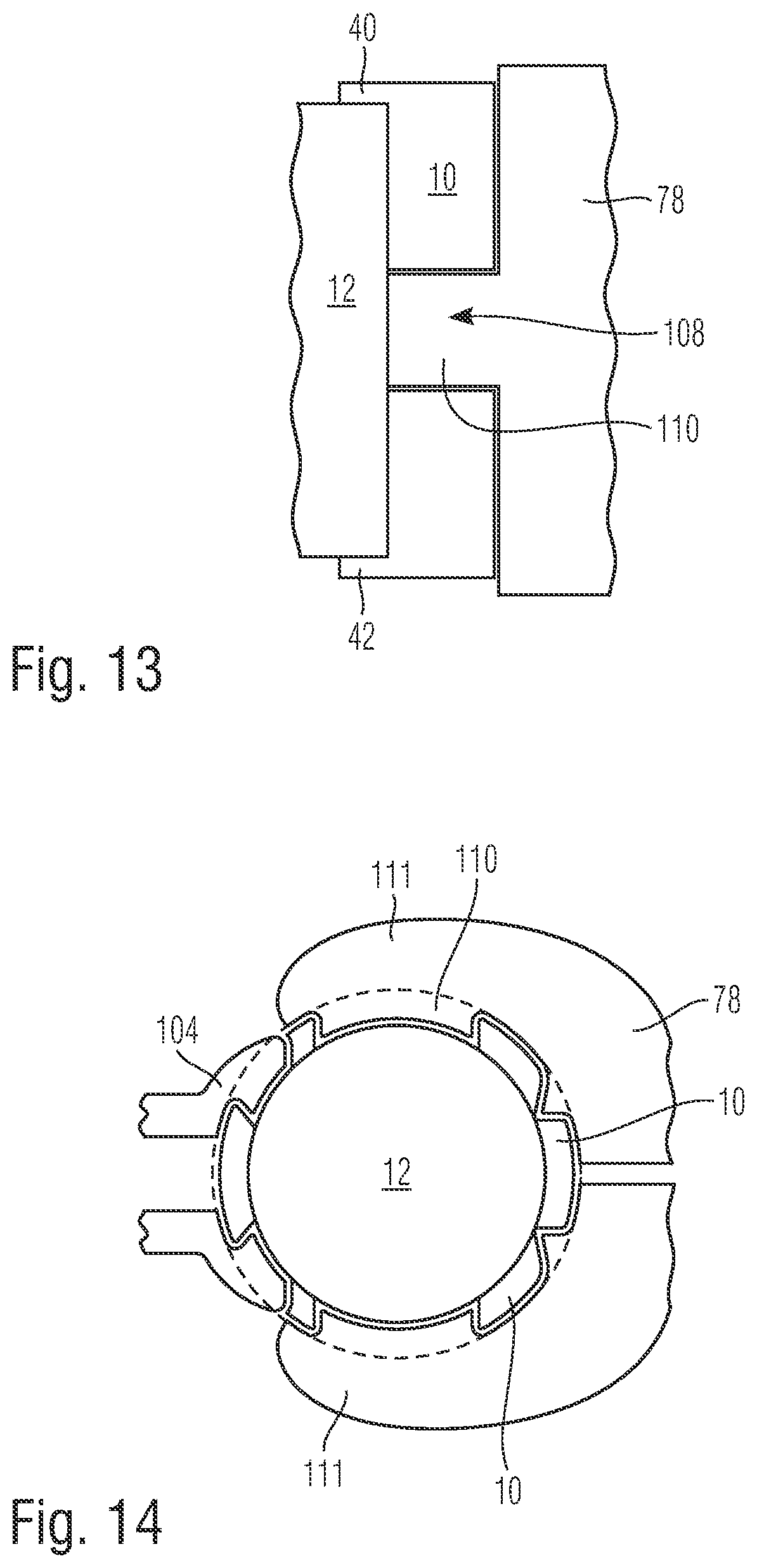 Patent US12303343 Figure 7 – Round dental blank holding ring and an arrangement having a blank and a holding ring