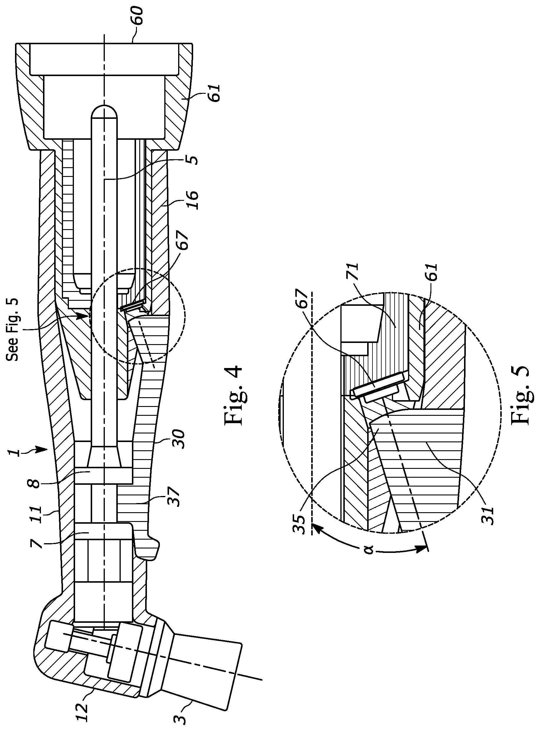 Patent US12303344 Figure 4 – Angled-head rotary cleaning device for dental purposes