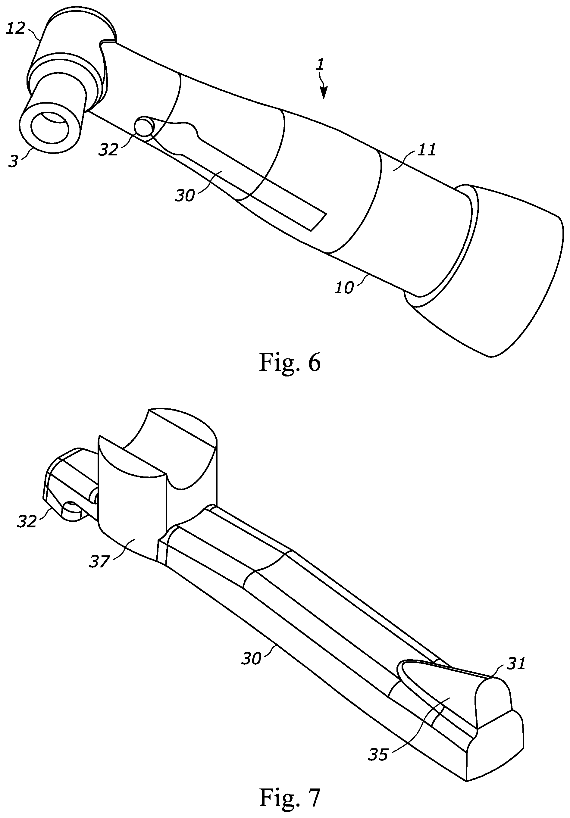 Patent US12303344 Figure 5 – Angled-head rotary cleaning device for dental purposes
