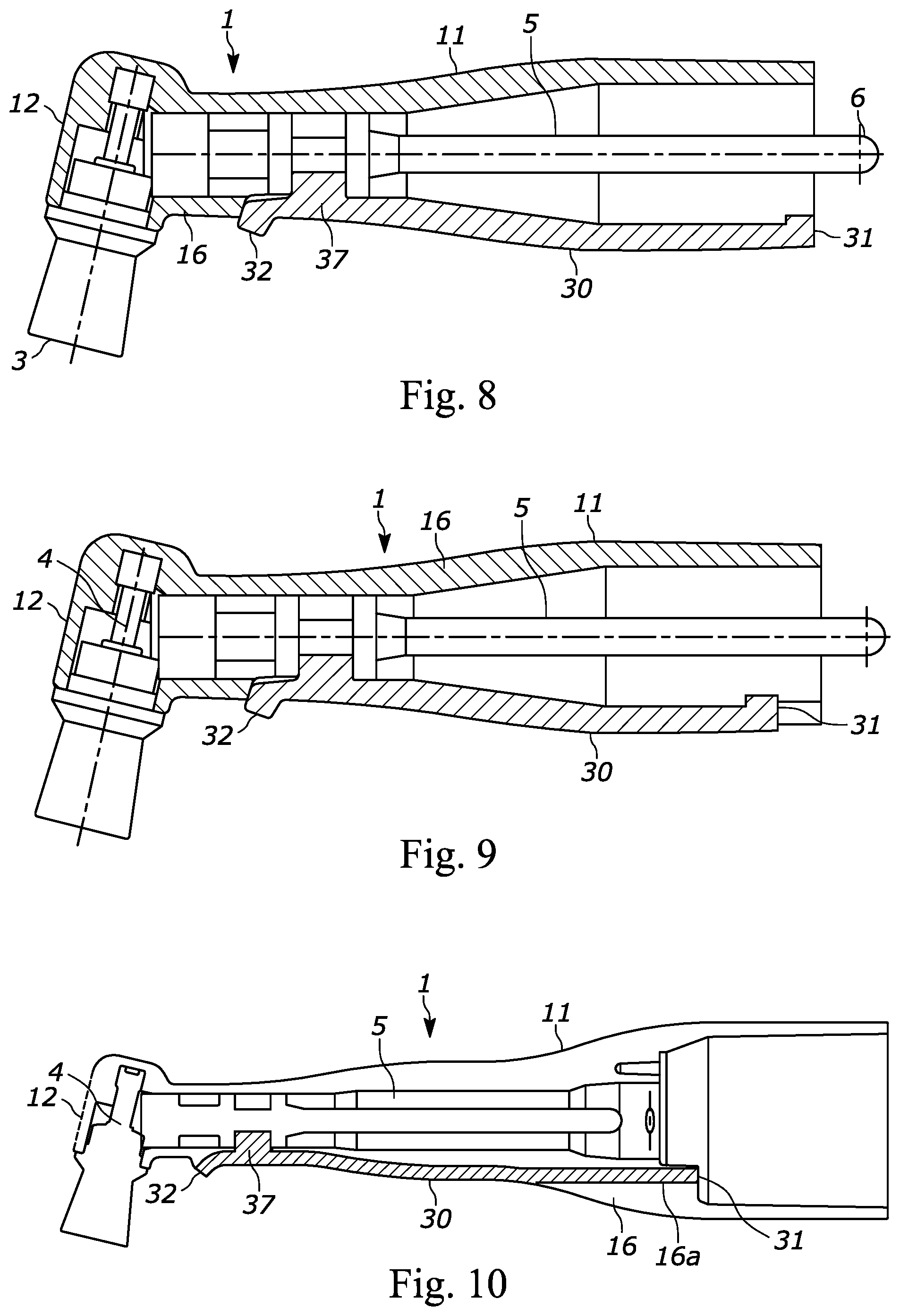 Patent US12303344 Figure 6 – Angled-head rotary cleaning device for dental purposes