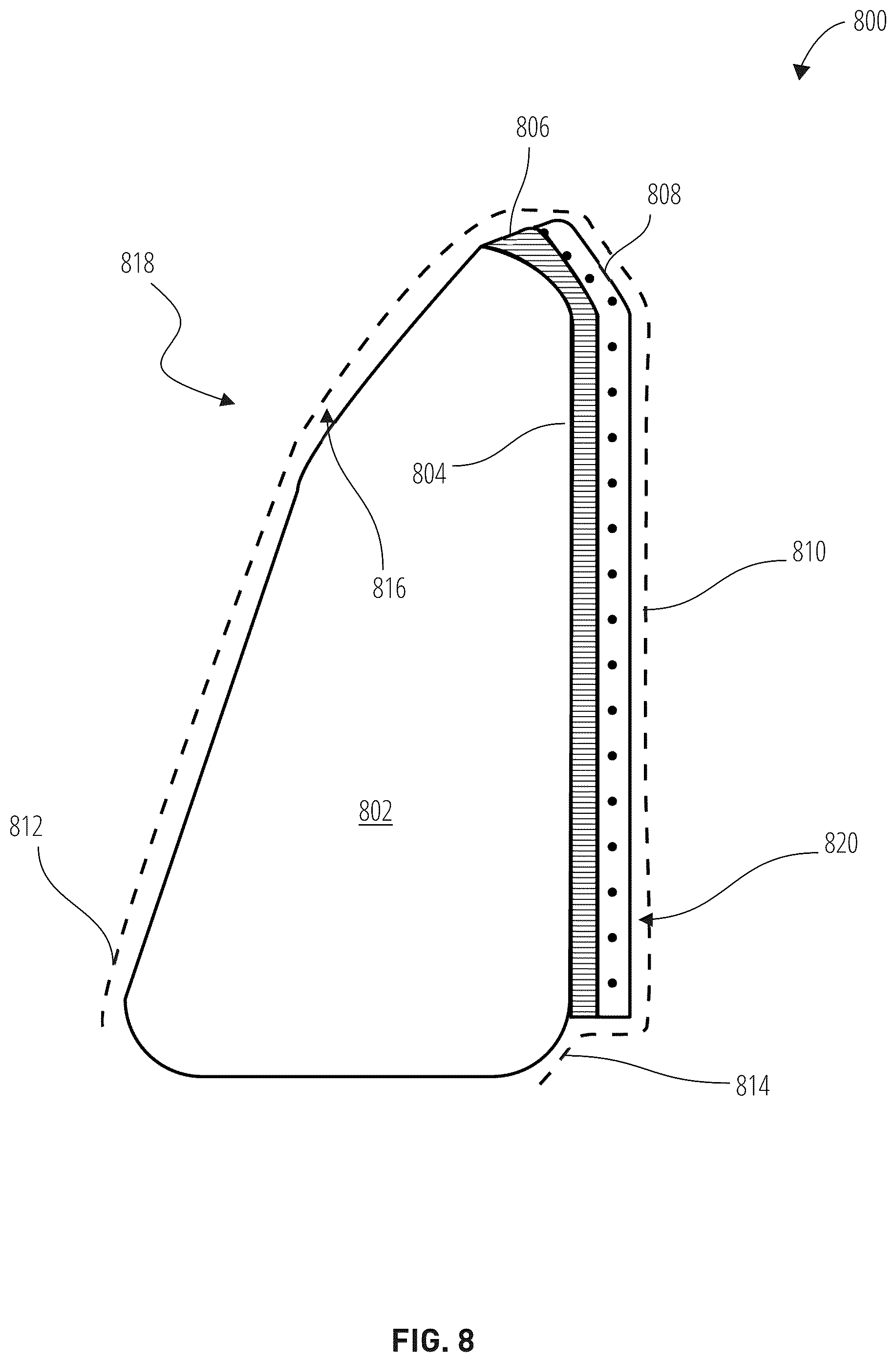 Patent US12303345 Figure 8 – Dental treatment tray