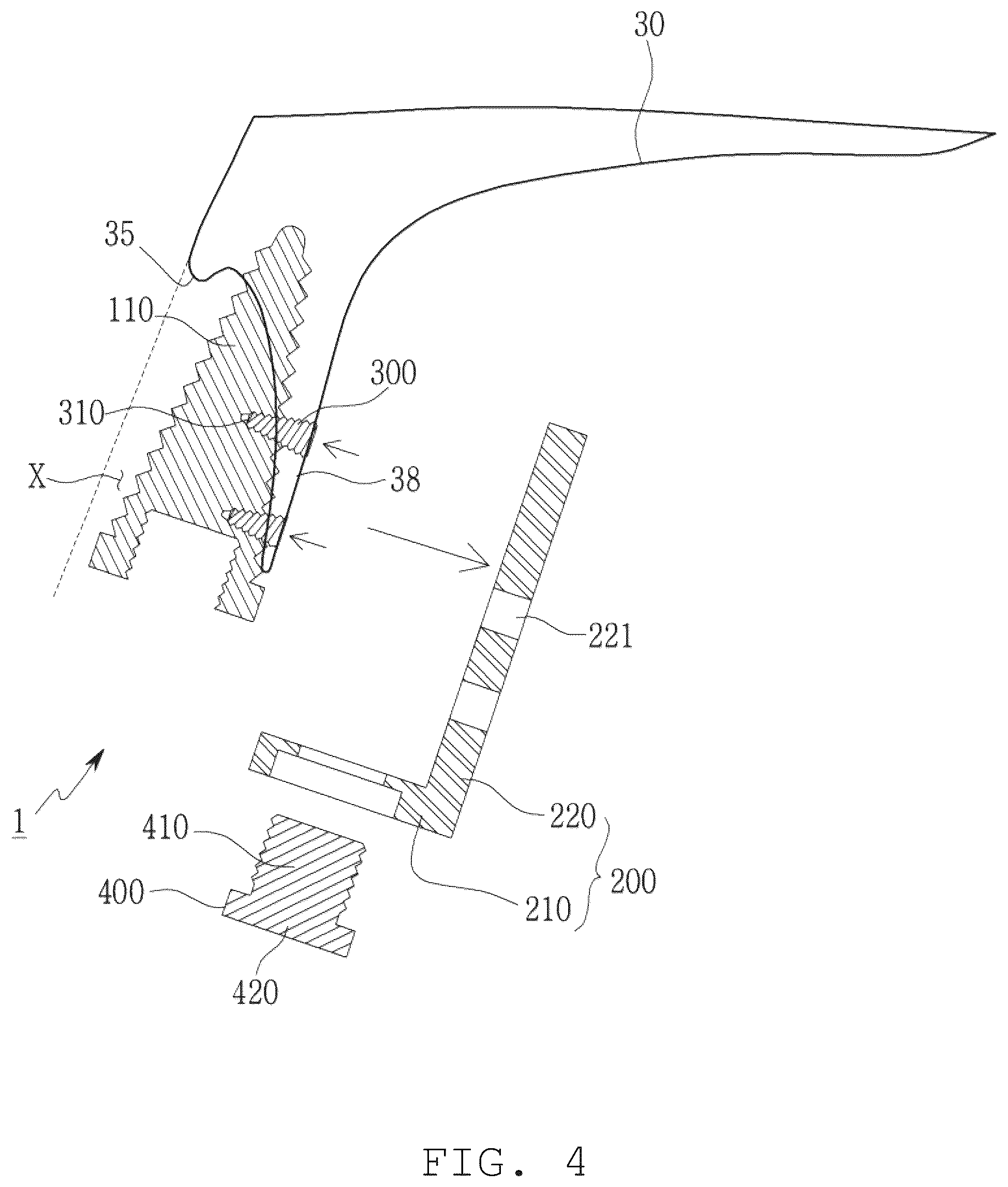 Patent US12303350 Figure 4 – Lateral wall supported implant system with supporting screw surgical guide