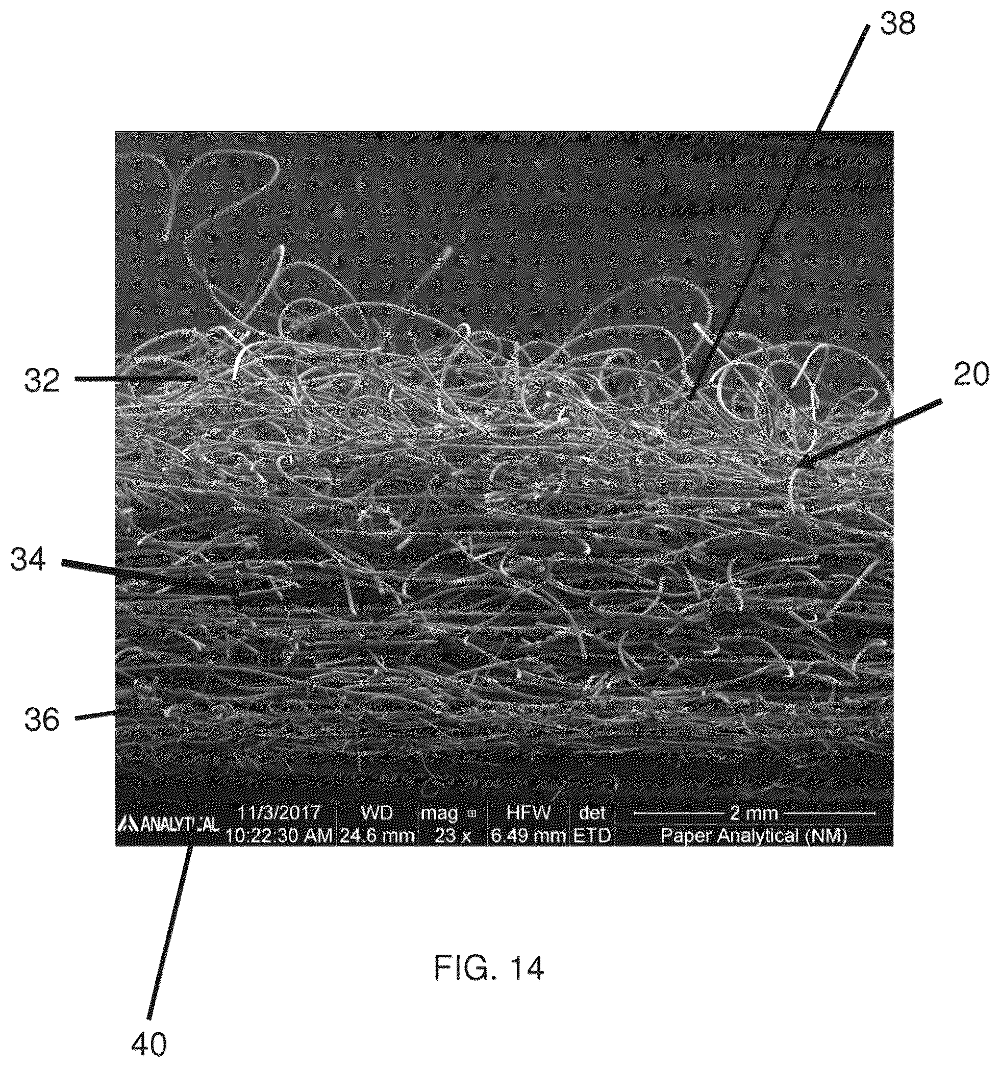 Patent US12303359 Figure 13 – Layer for absorbent article