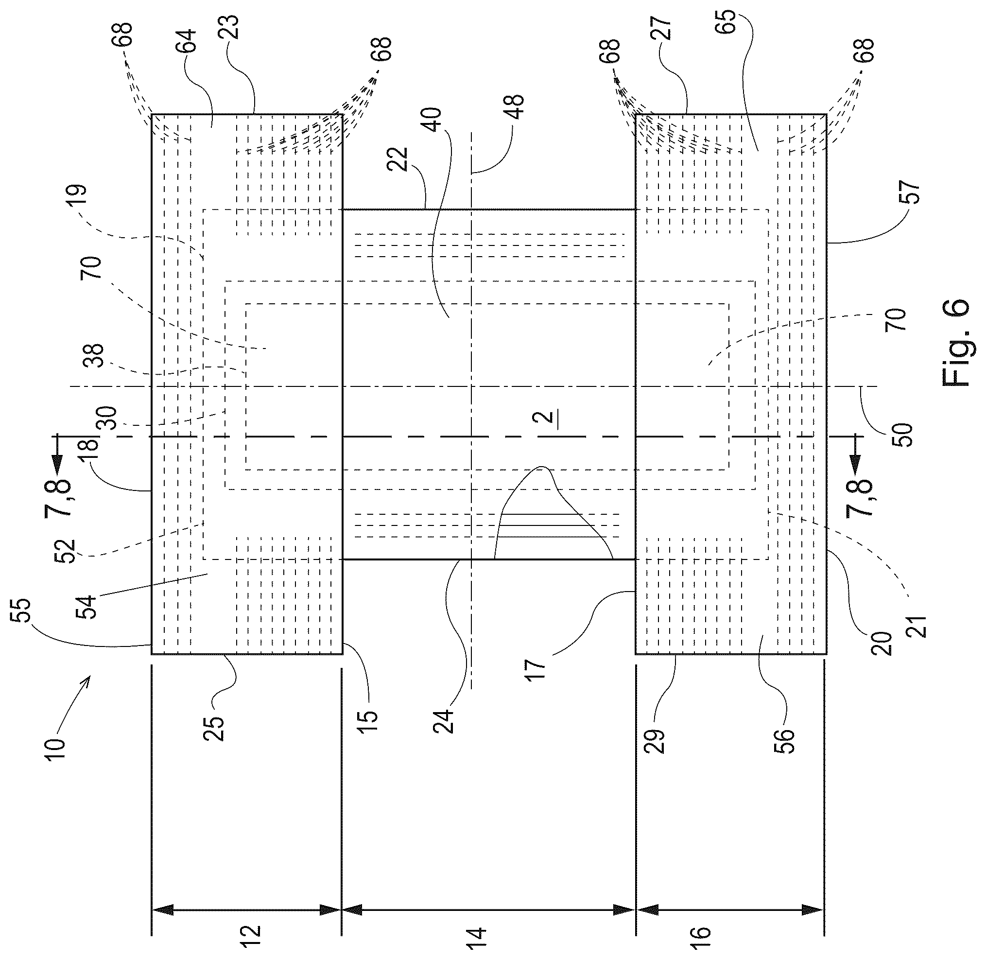 Patent US12303360 Figure 6 – Nonwoven webs with visually discernible patterns and improved texture perception