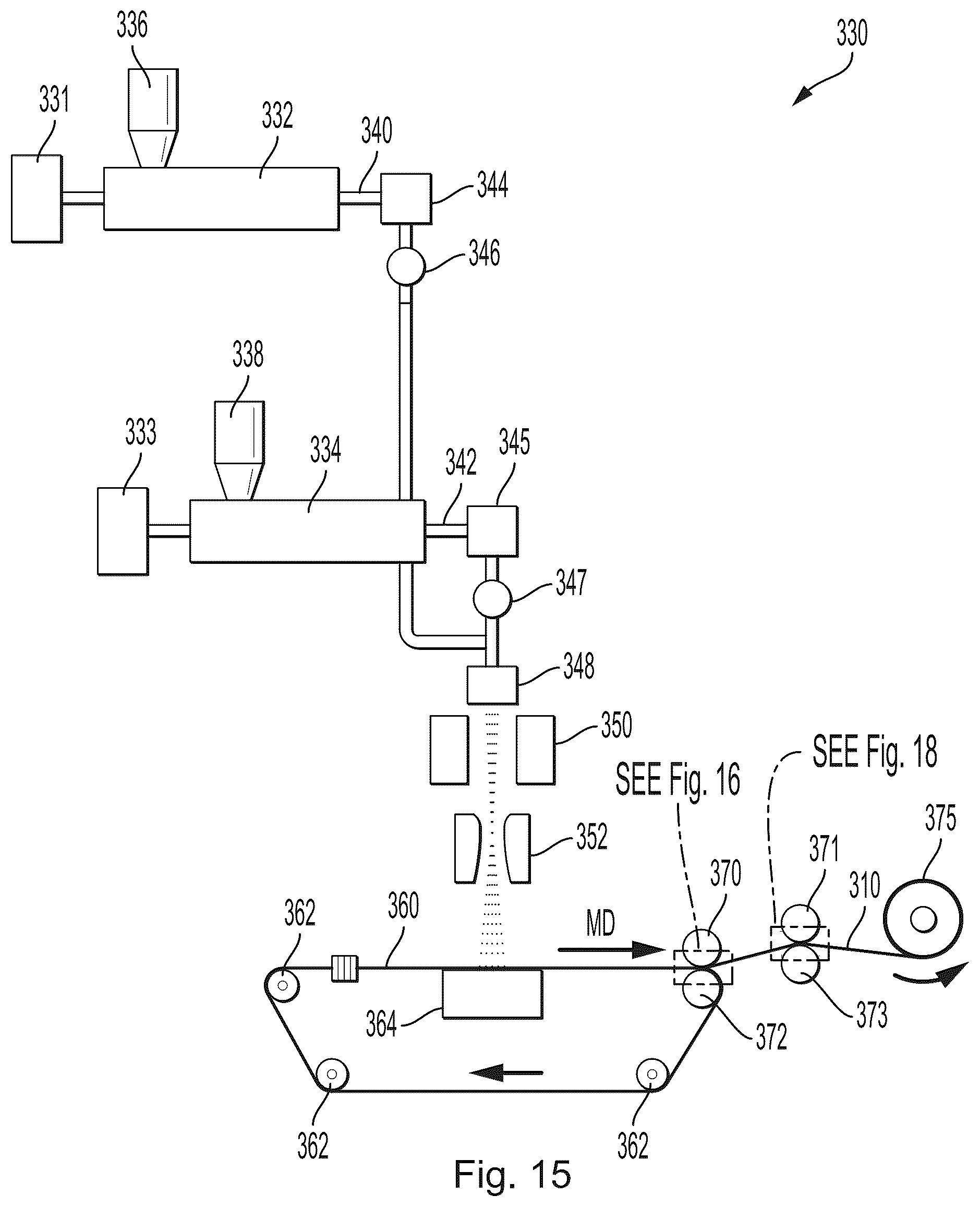 Patent US12303360 Figure 13 – Nonwoven webs with visually discernible patterns and improved texture perception