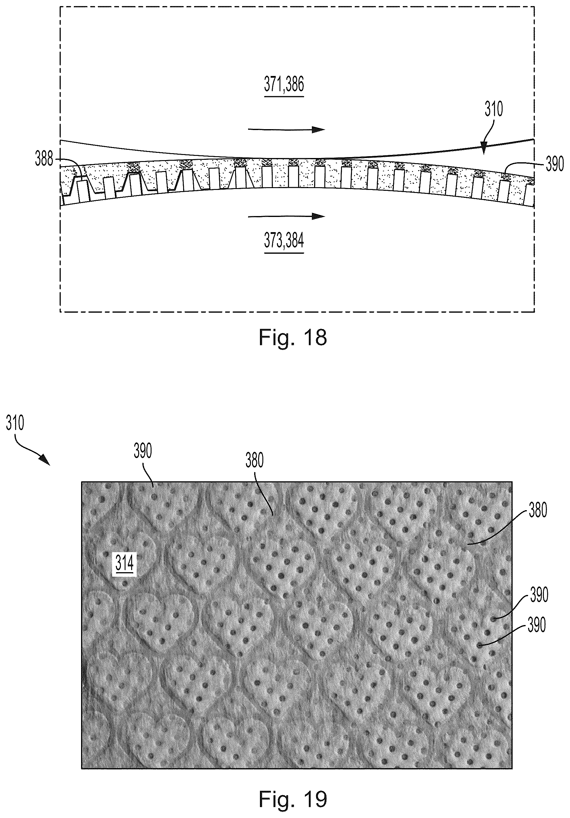 Patent US12303360 Figure 15 – Nonwoven webs with visually discernible patterns and improved texture perception