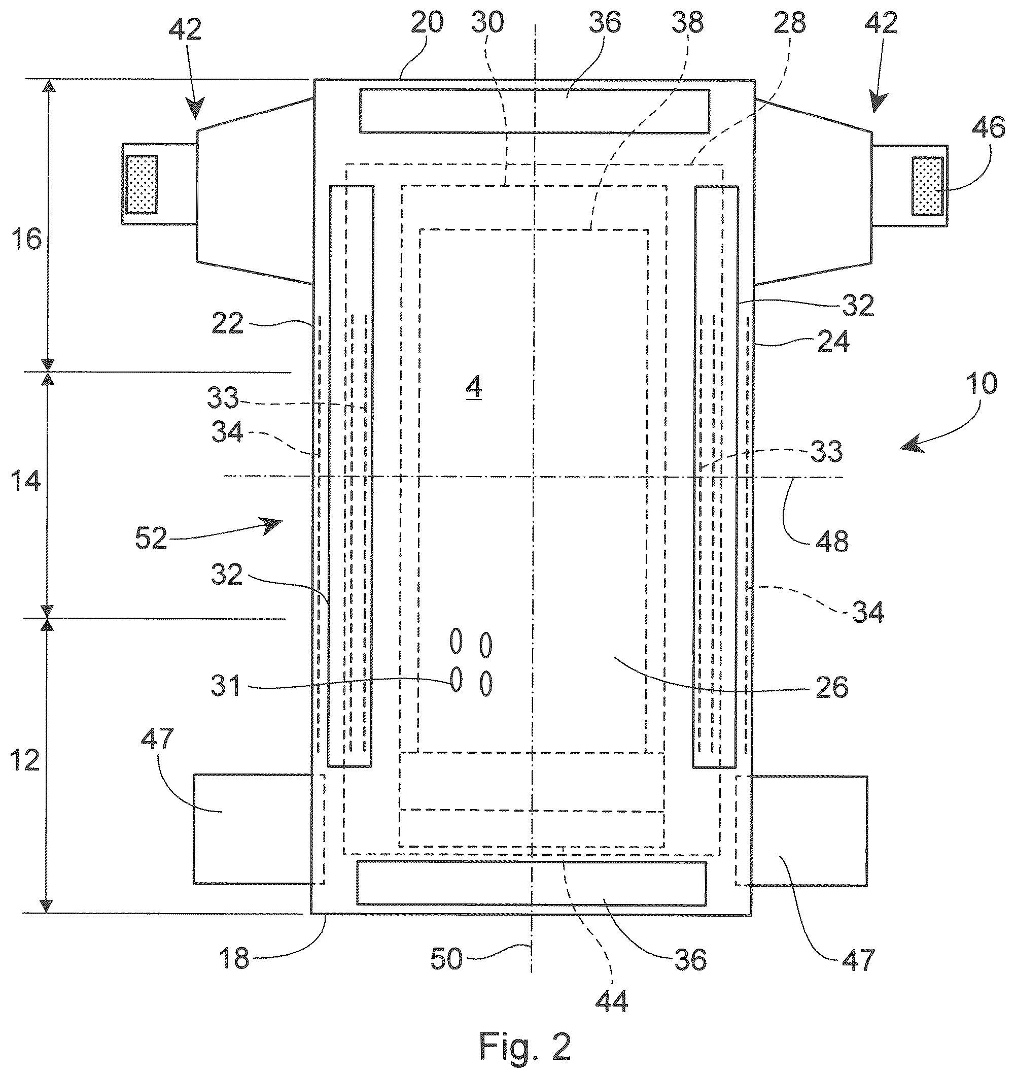 Patent US12303361 Figure 2 – Highly extensible nonwoven webs and absorbent articles having such webs