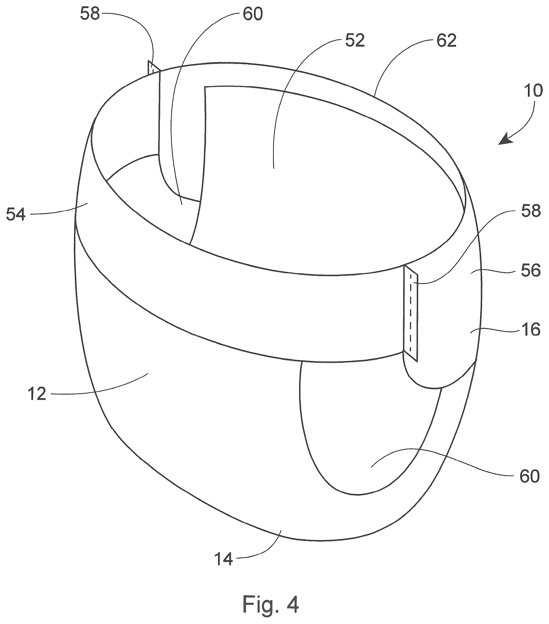 Patent US12303361 Figure 4 – Highly extensible nonwoven webs and absorbent articles having such webs