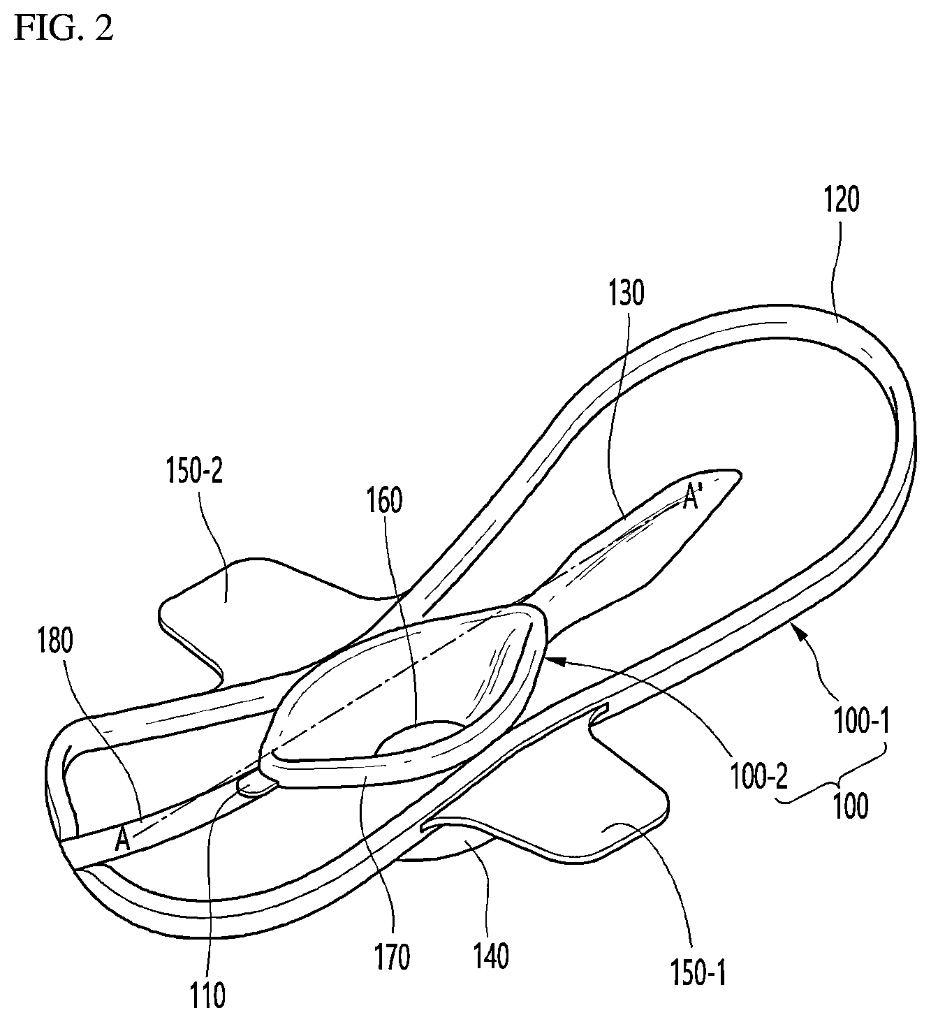 Patent US12303363 Figure 2 – Semipermanent menstrual pad