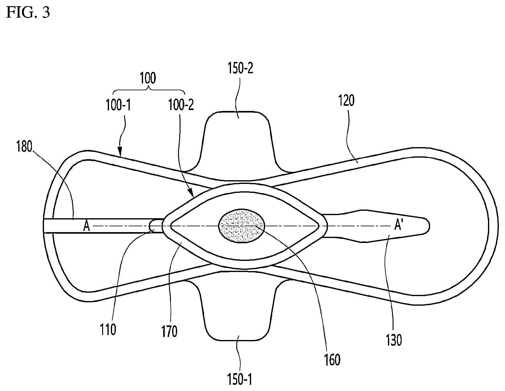 Patent US12303363 Figure 3 – Semipermanent menstrual pad