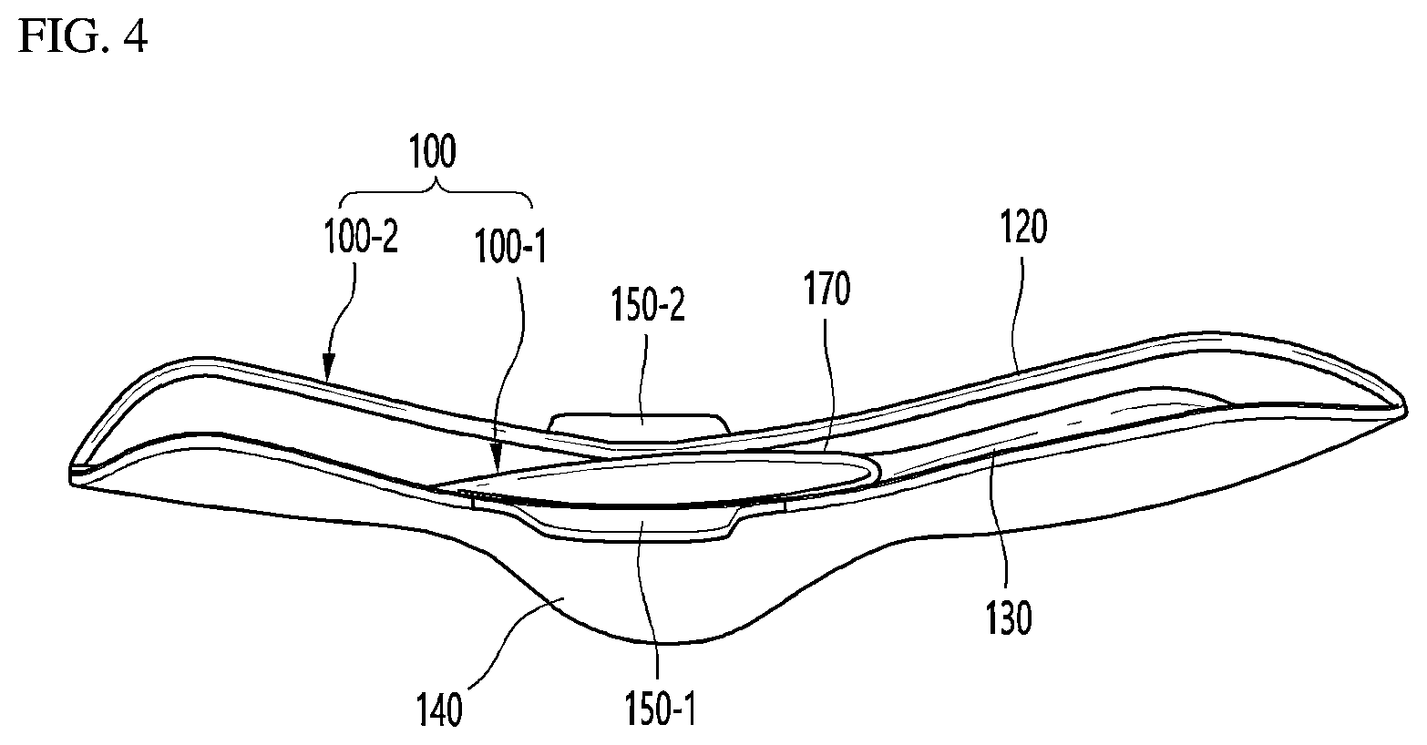 Patent US12303363 Figure 4 – Semipermanent menstrual pad