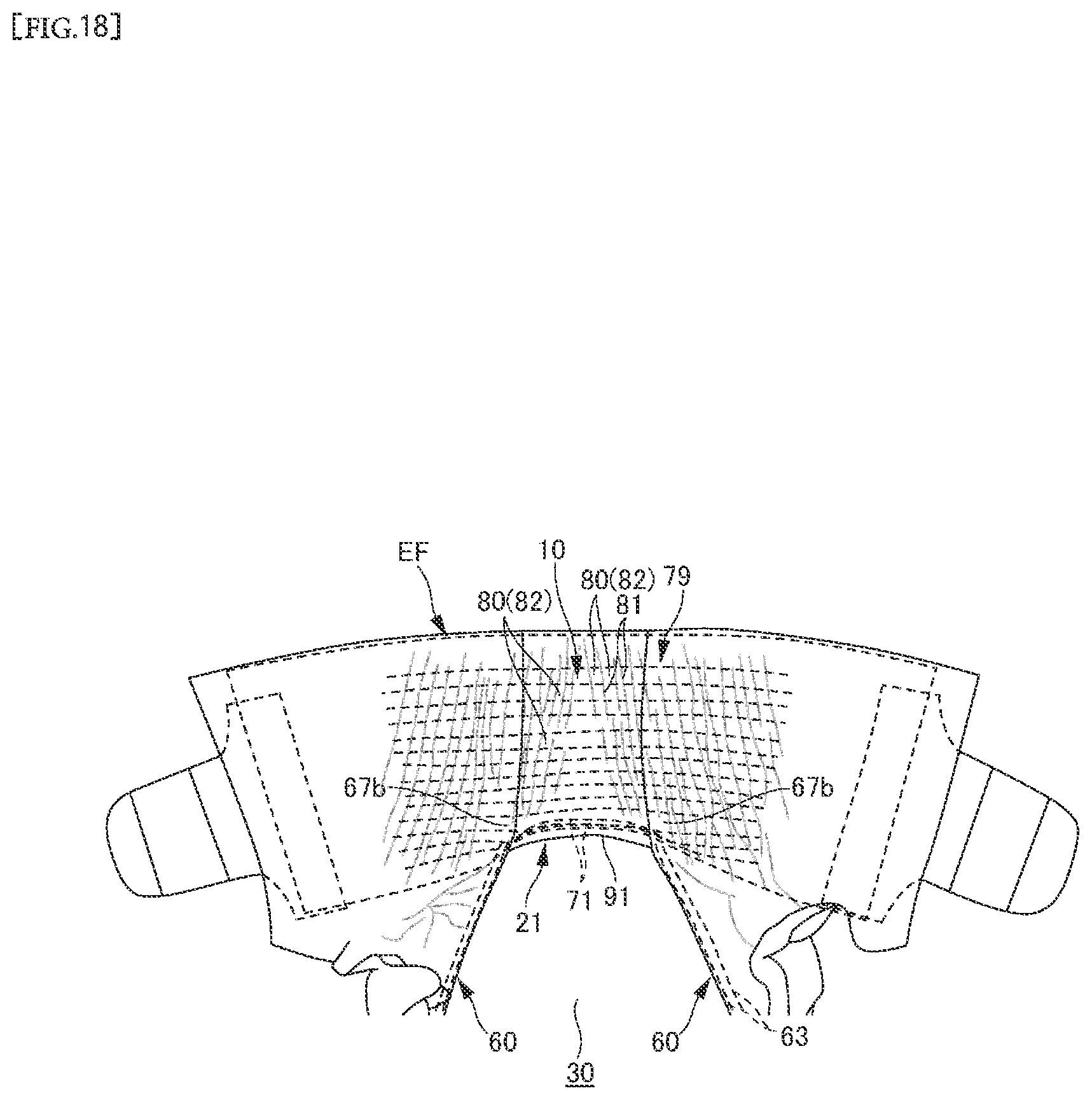 Patent US12303367 Figure 18 – Attachable-type disposable wearing article