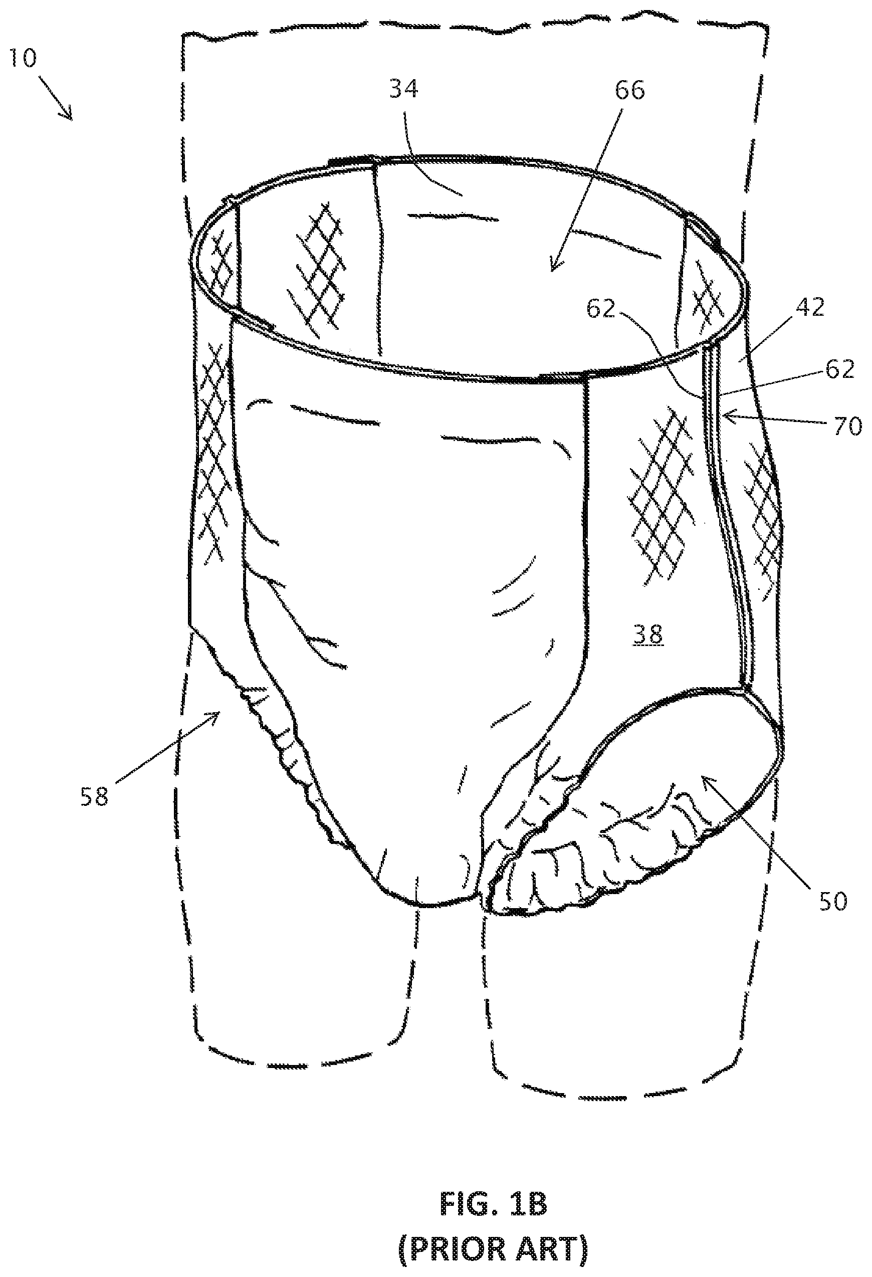 Patent US12303369 Figure 2 – Absorbent laminates, absorbent cores and disposable articles utilizing the absorbent laminates, and related methods