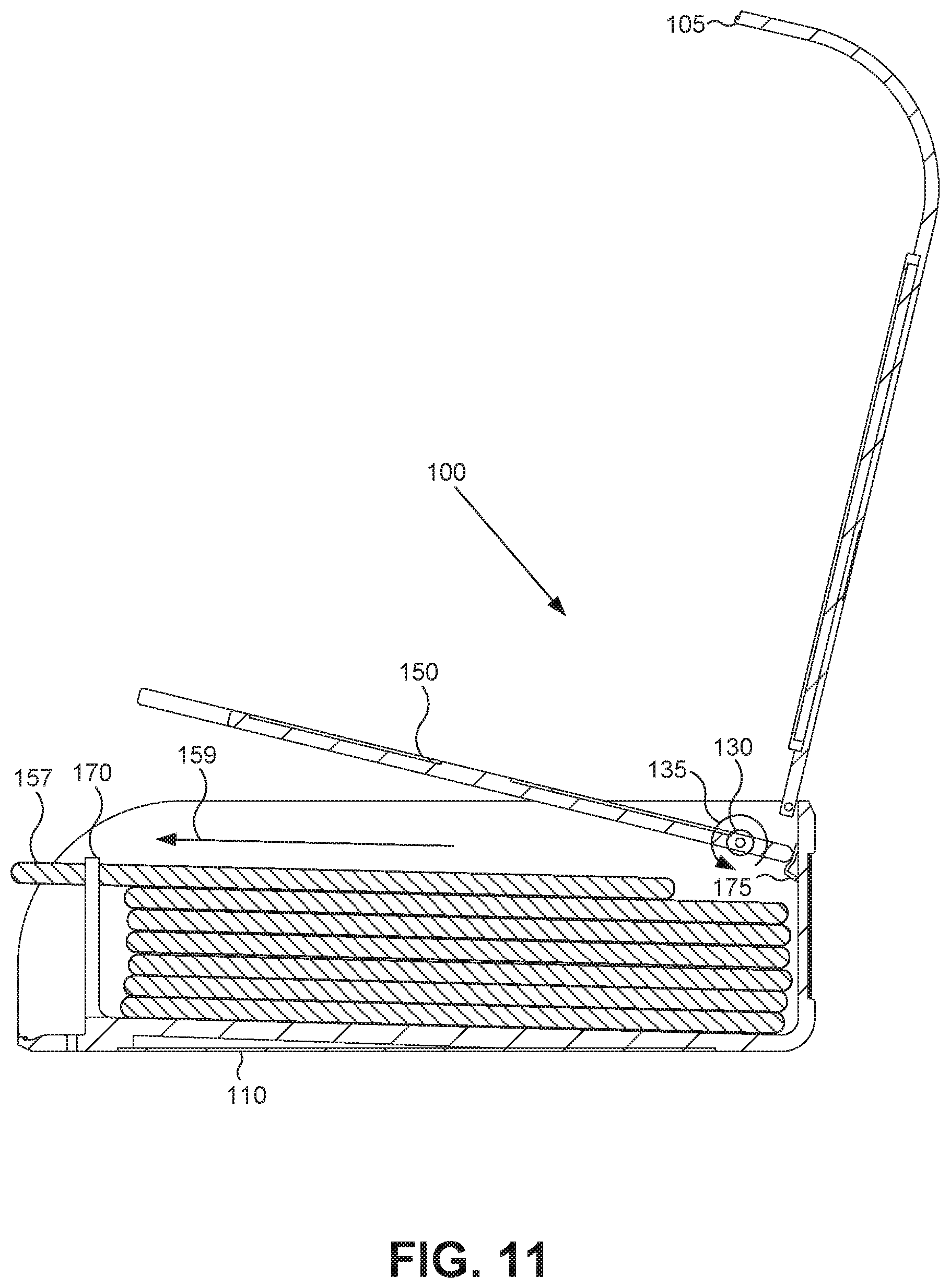 Patent US12303372 Figure 7 – Method and apparatus for storing a feminine hygiene article