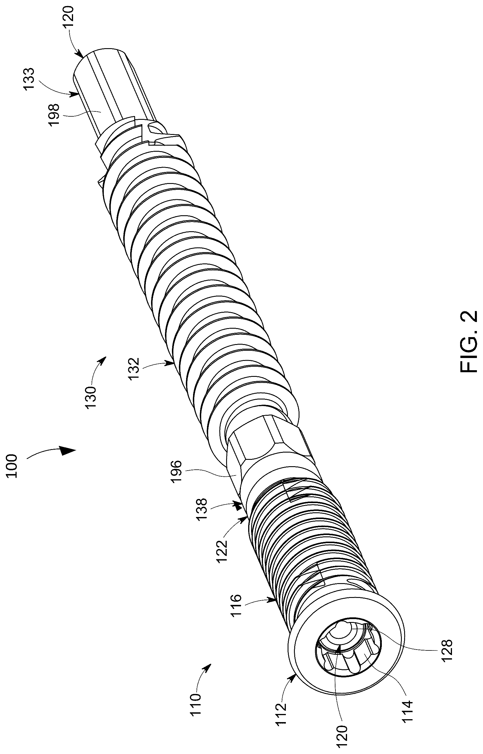 Patent US12303377 Figure 2 – Dynamic fixation implant and method of use