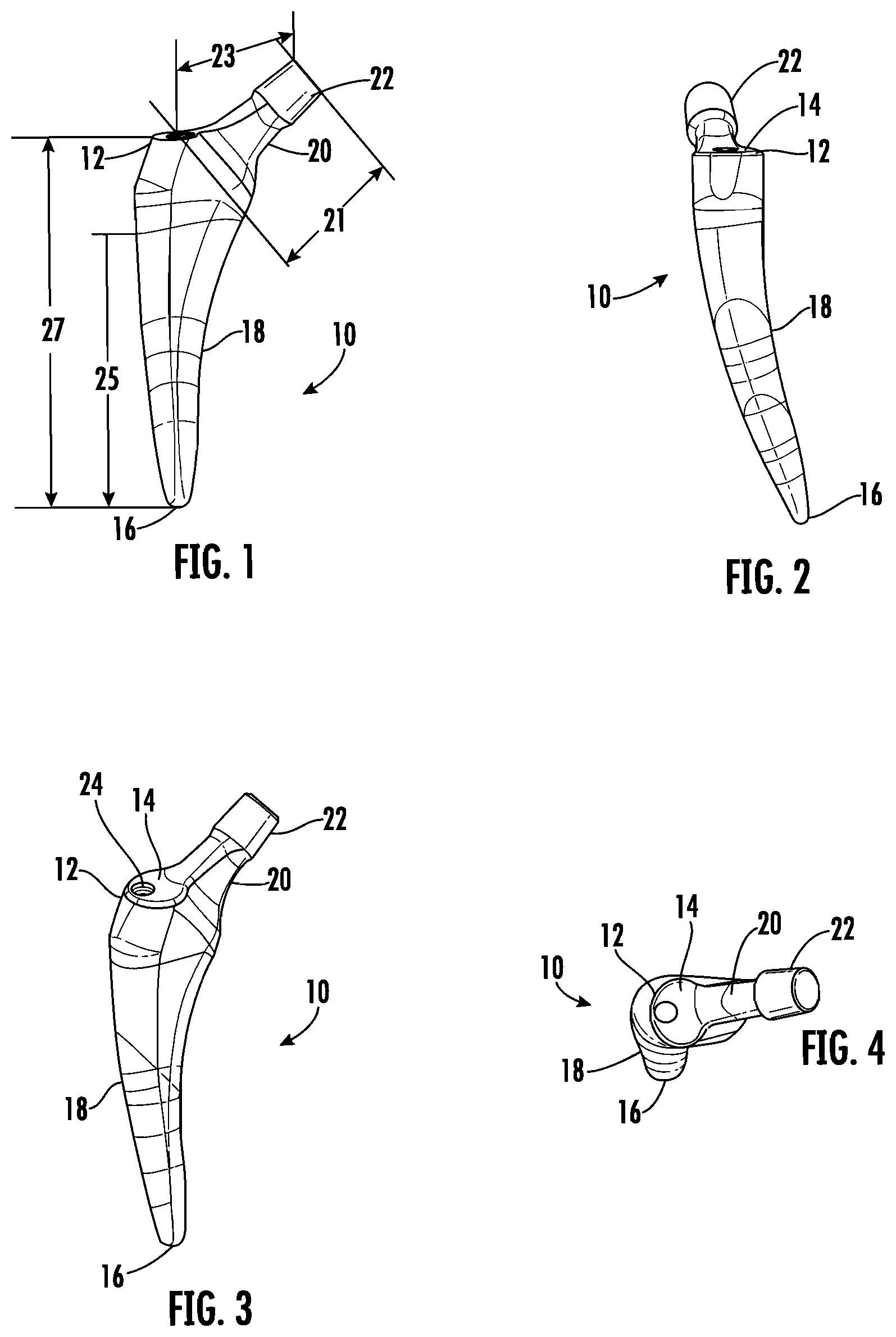 Patent US12303395 Figure 1 – Hip implant