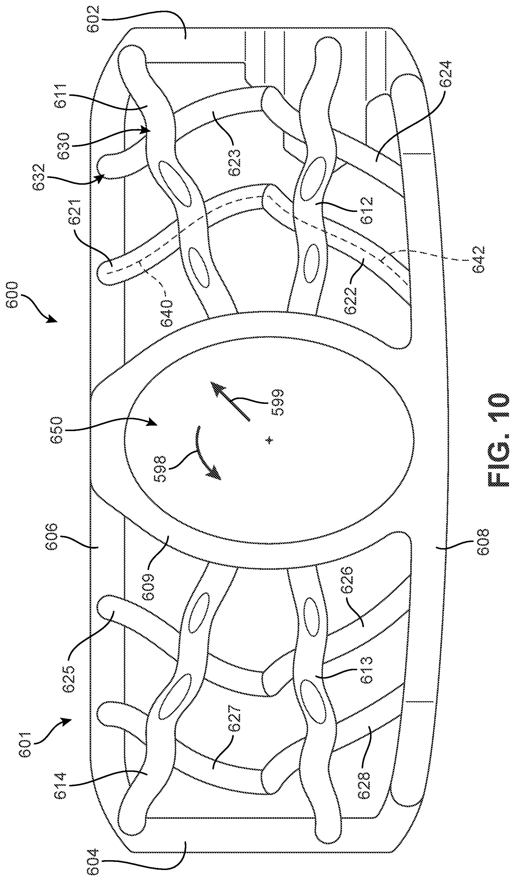 Patent US12303400 Figure 9 – Implant with structural members arranged around a ring