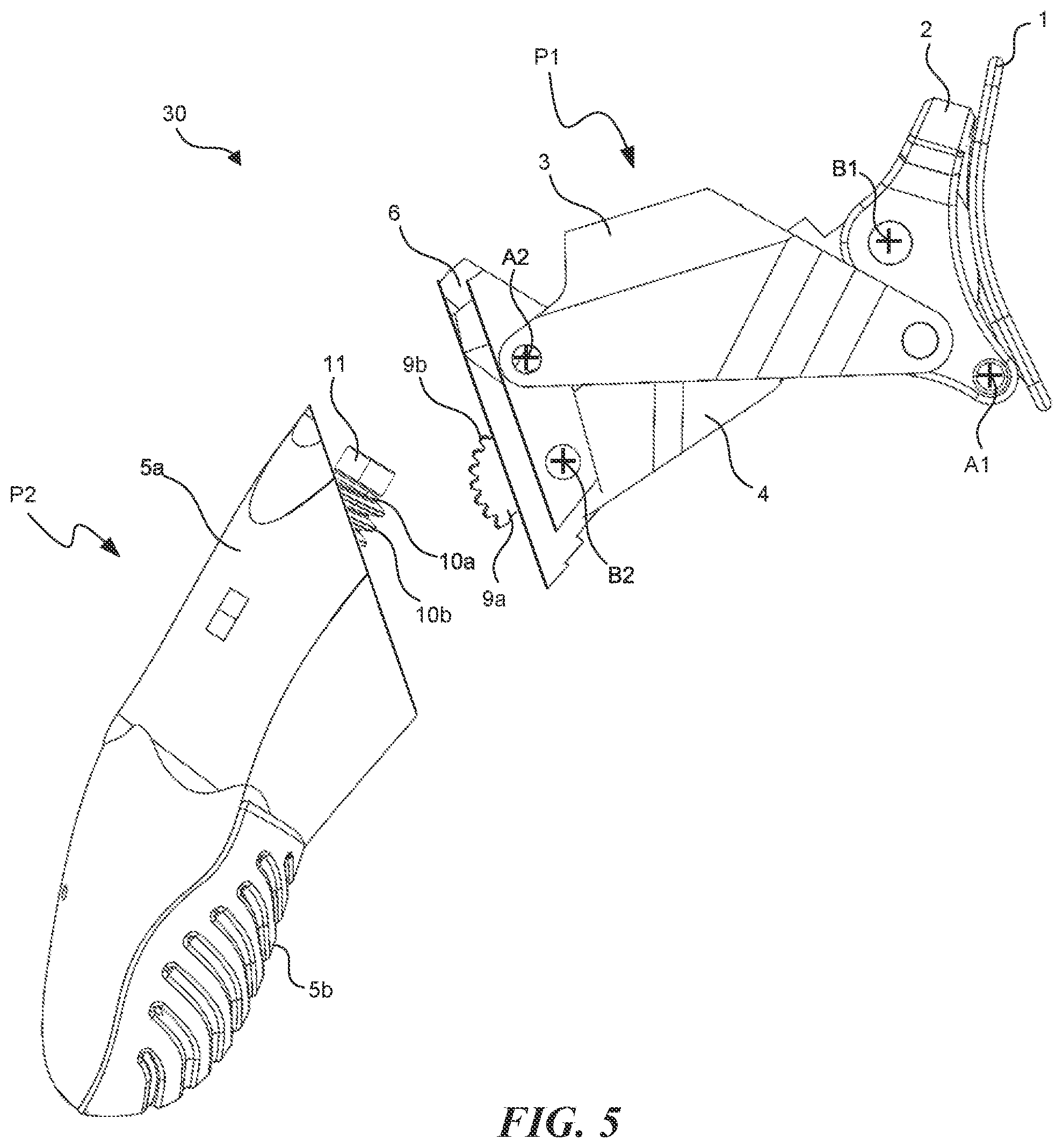 Patent US12303408 Figure 7 – Powered finger with locking rack mechanism