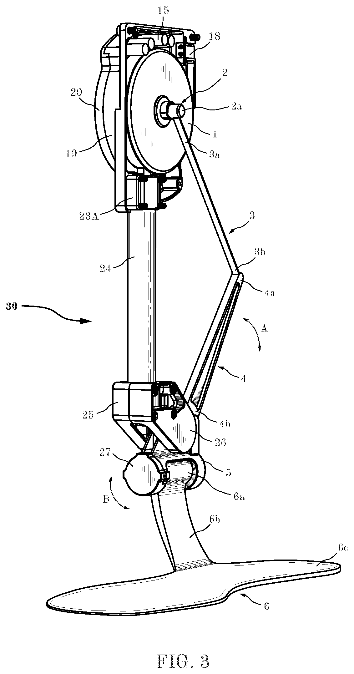 Patent US12303409 Figure 3 – Unidirectional actuated exoskeleton device