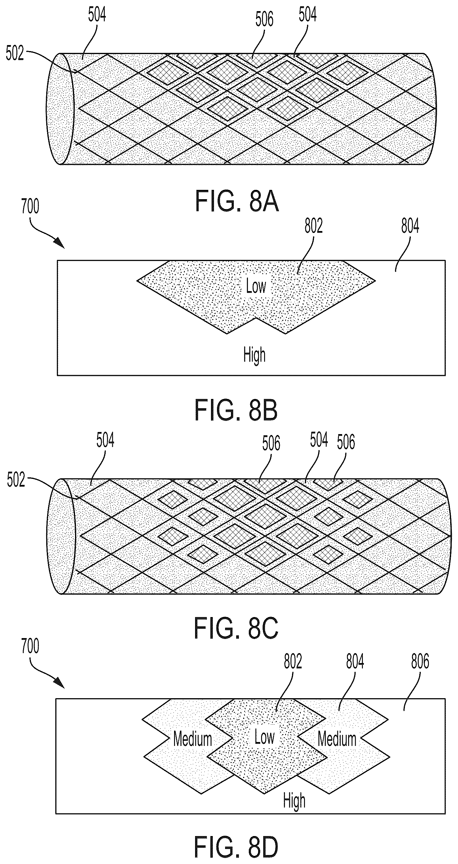 Patent US12303410 Figure 6 – Stent device with stent covering with regions of differing porosity